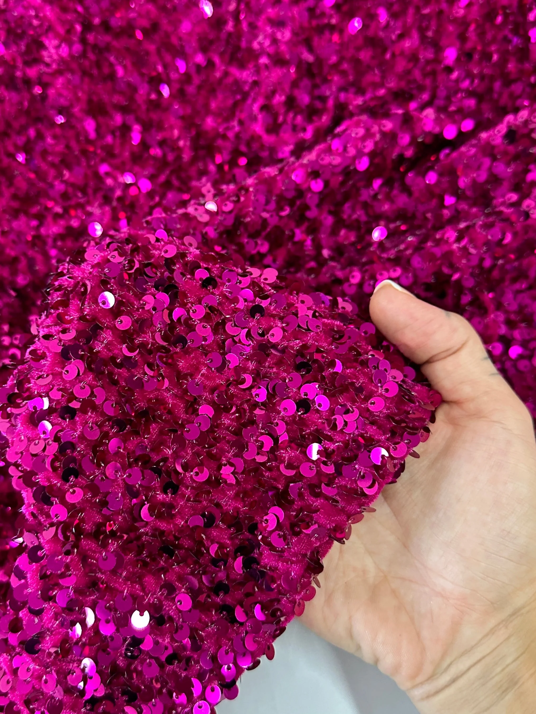 Magenta Sequin on Velvet - Image 4