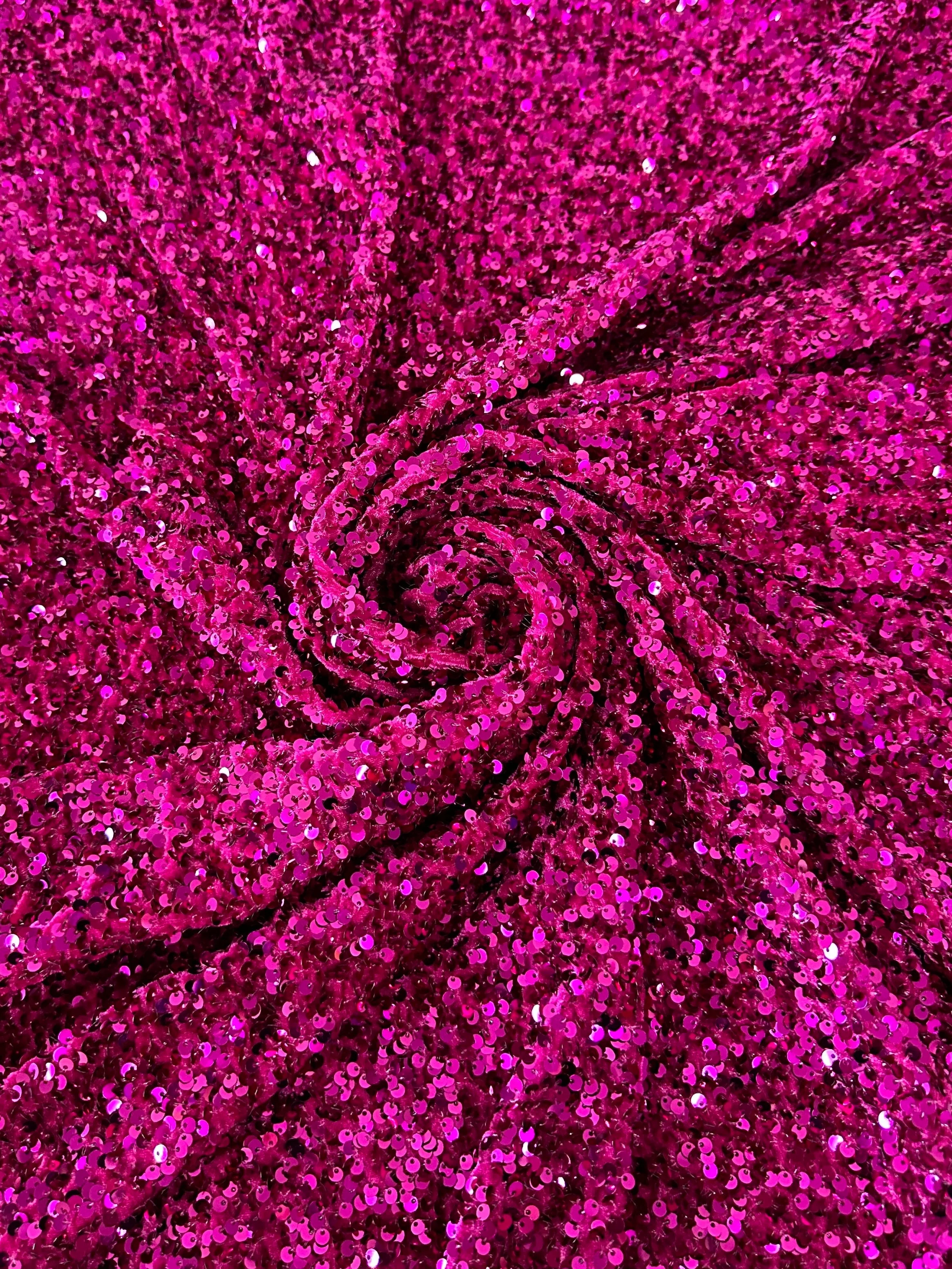 Magenta Sequin on Velvet - Image 5