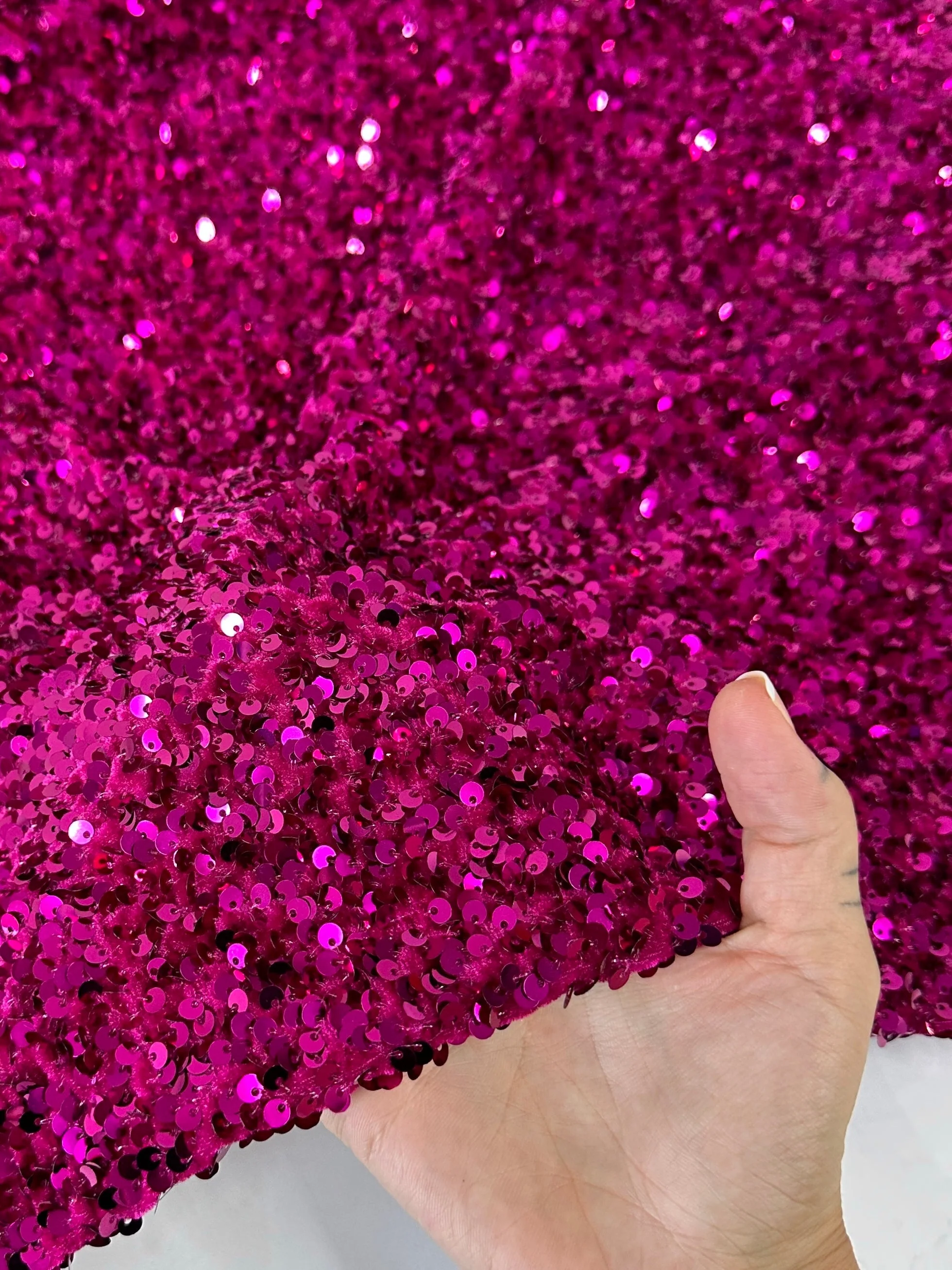 Magenta Sequin on Velvet - Image 6