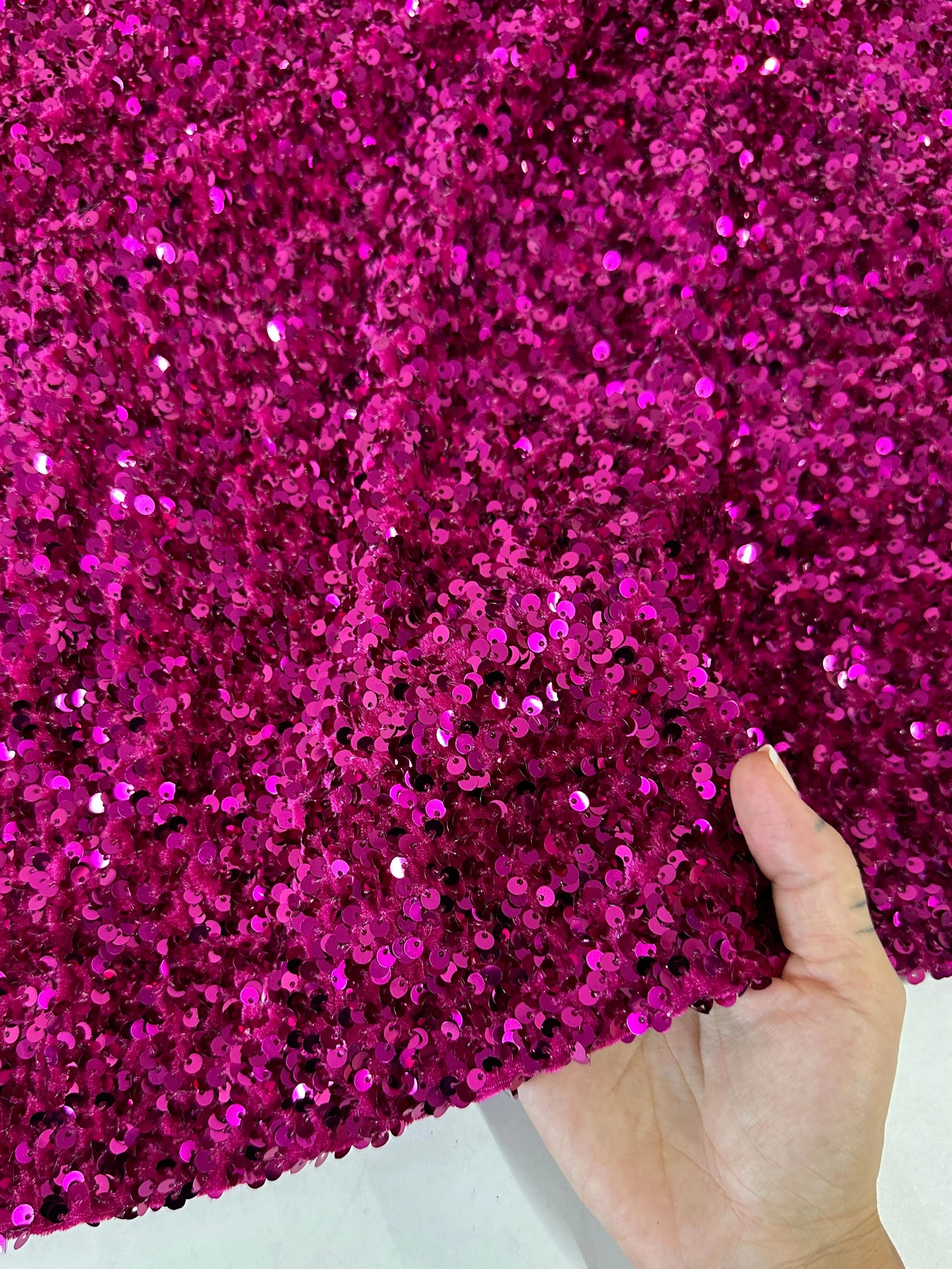 Magenta Sequin on Velvet - Image 8