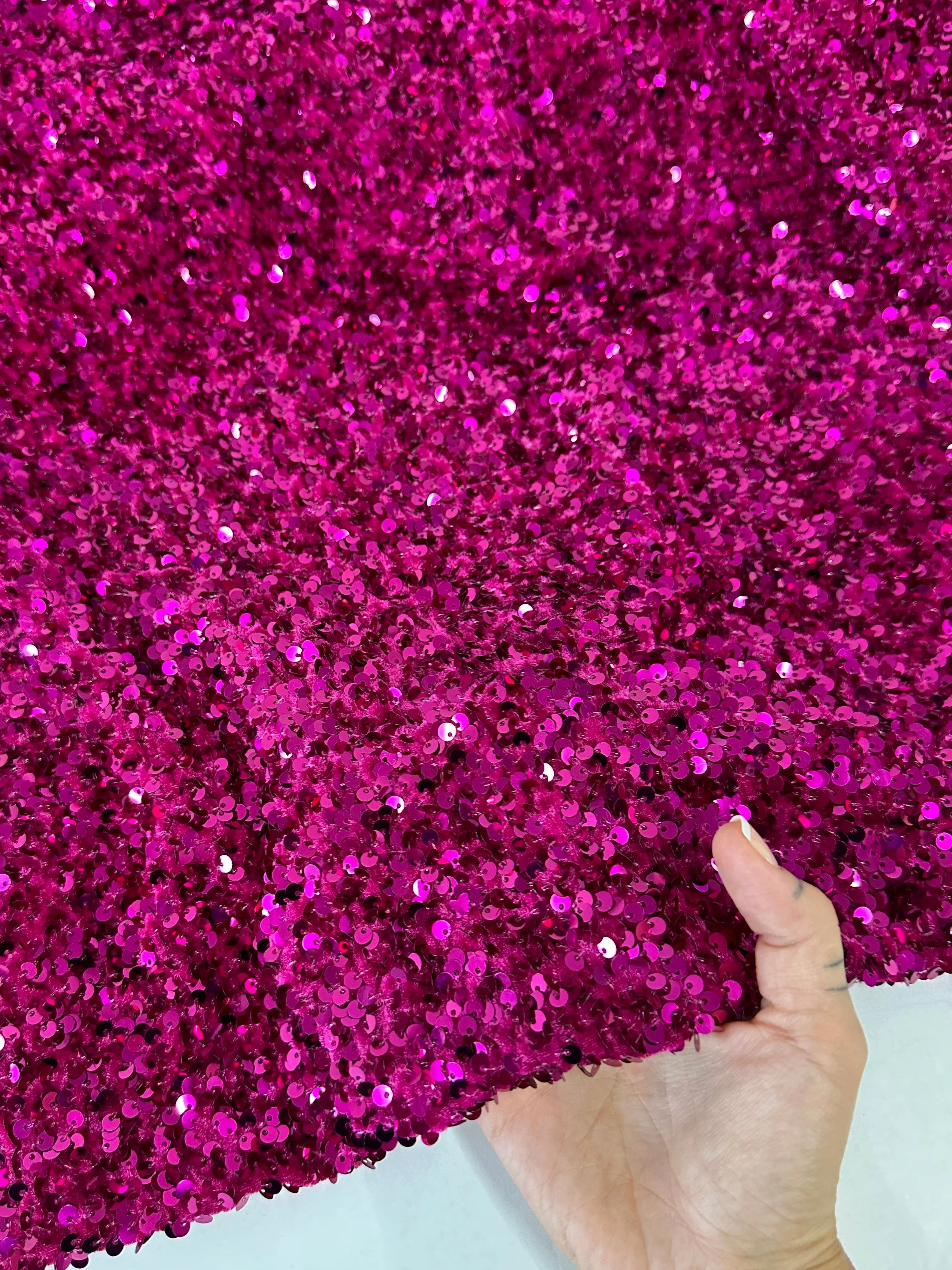 Magenta Sequin on Velvet - Image 9