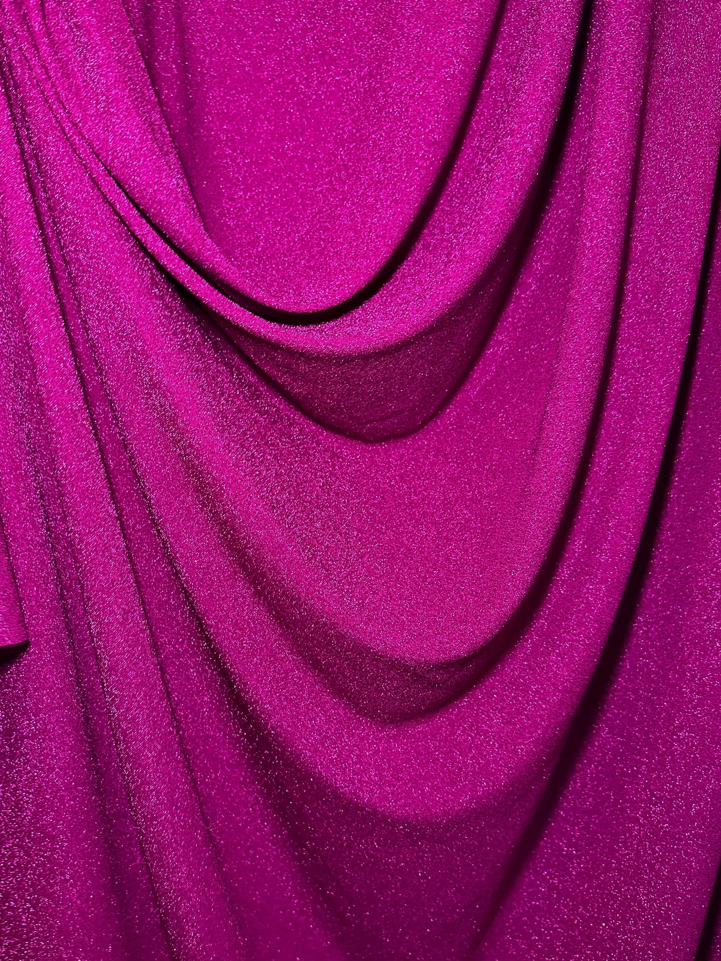 Magenta Spandex Lurex Knit