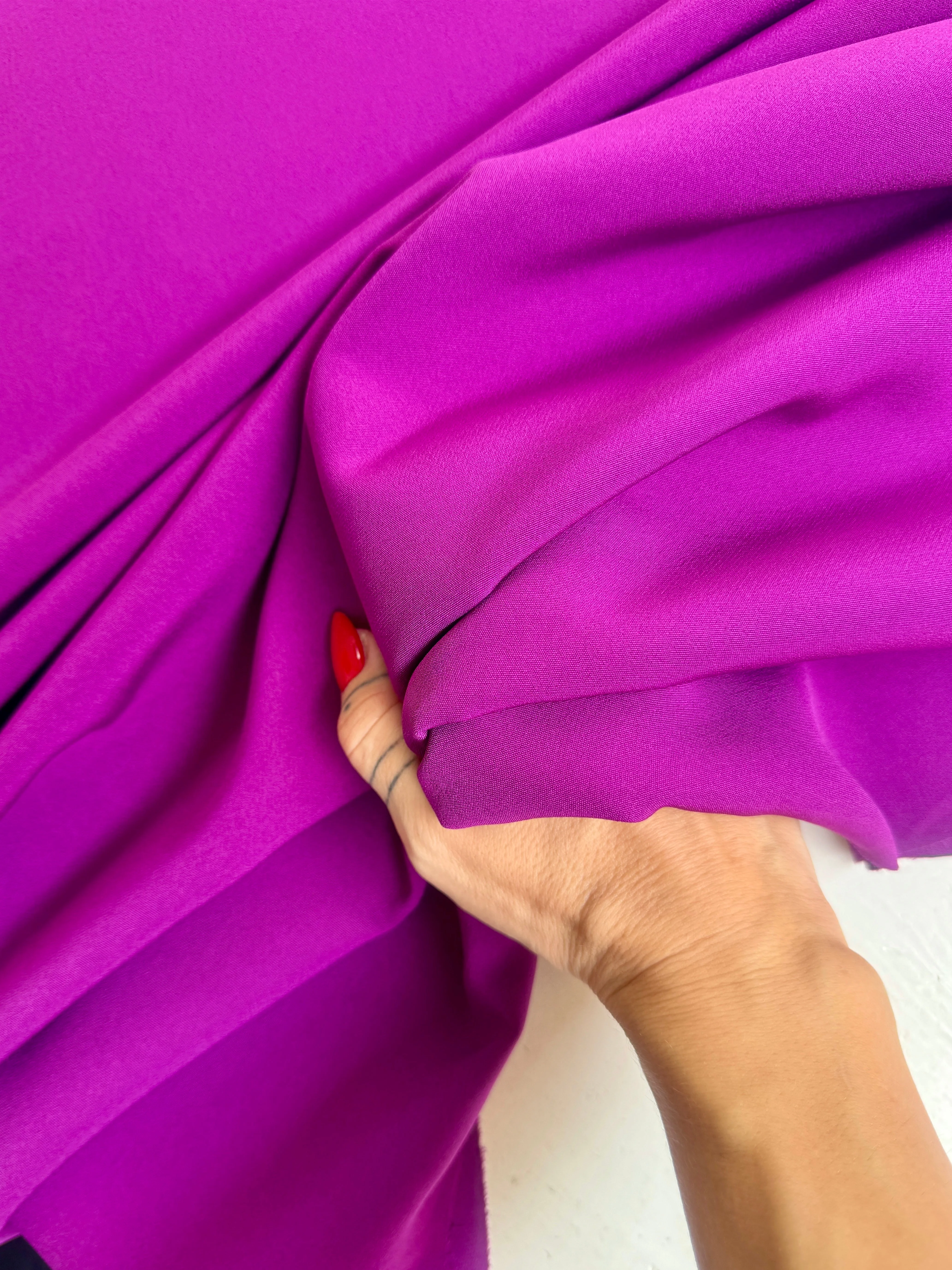 Magenta Stretch Crepe - Image 8