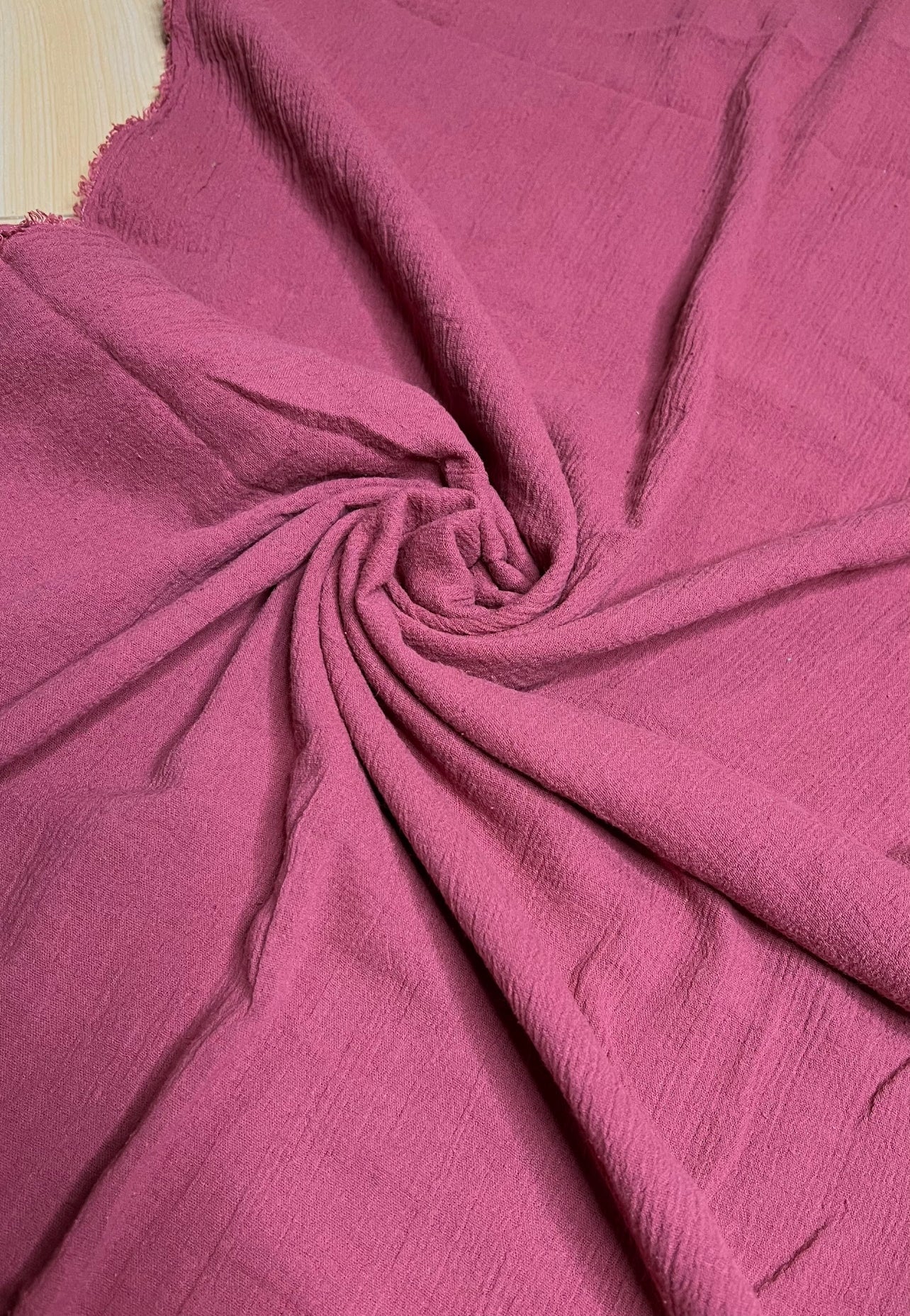 Mauve Crinkle Cotton Gauze - Image 2