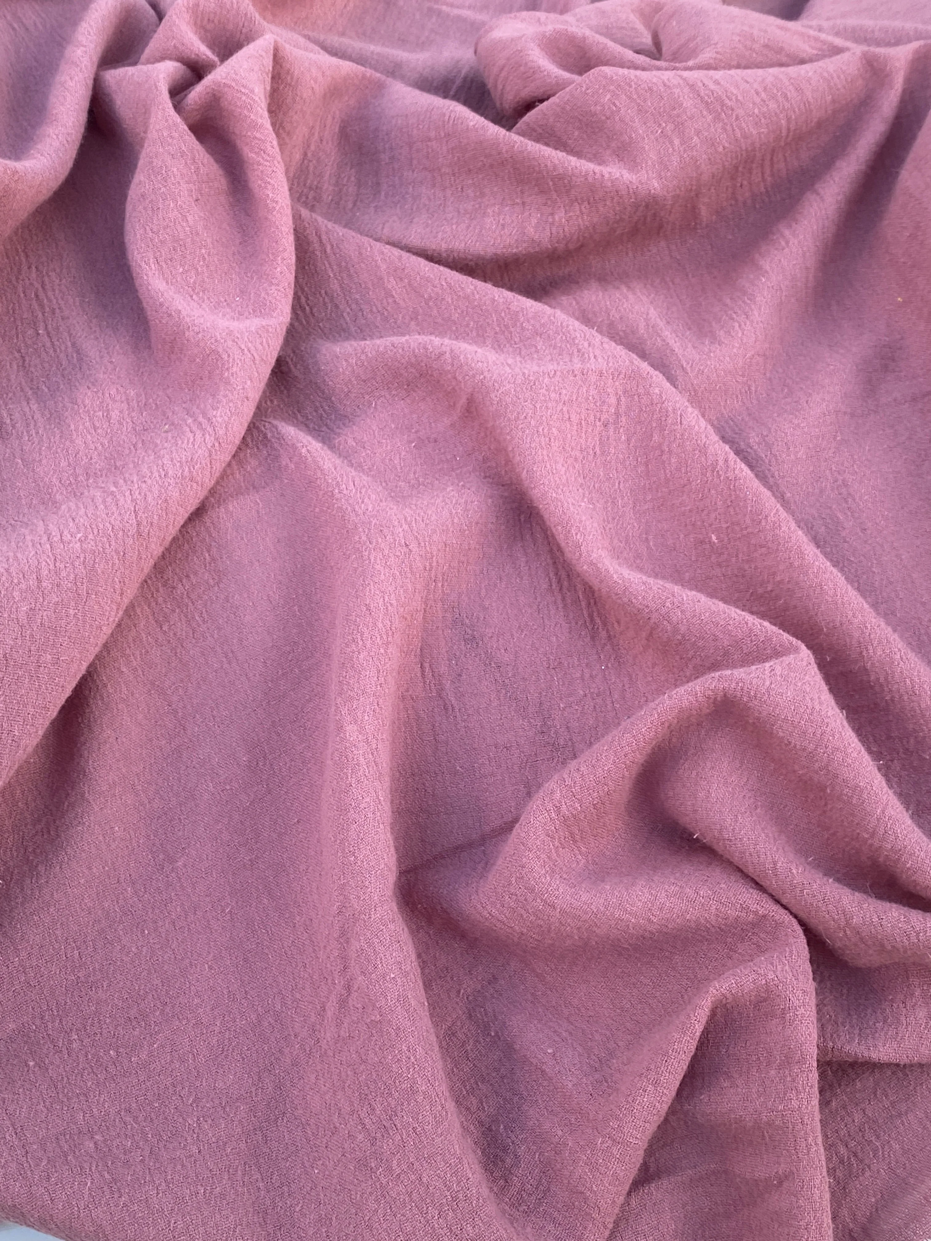 Mauve Crinkle Cotton Gauze - Image 5