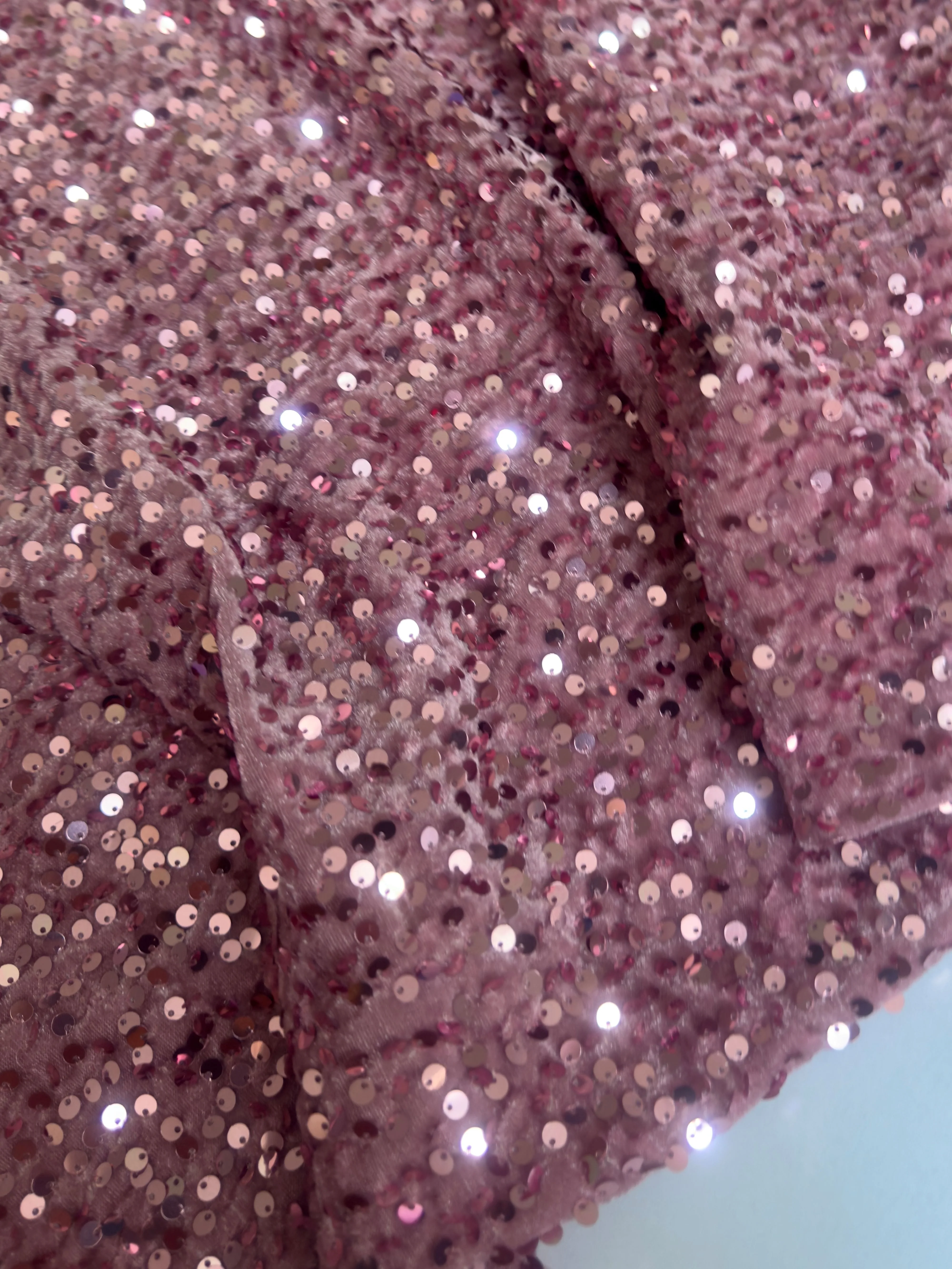 Mauve Sequins Velvet - Image 2
