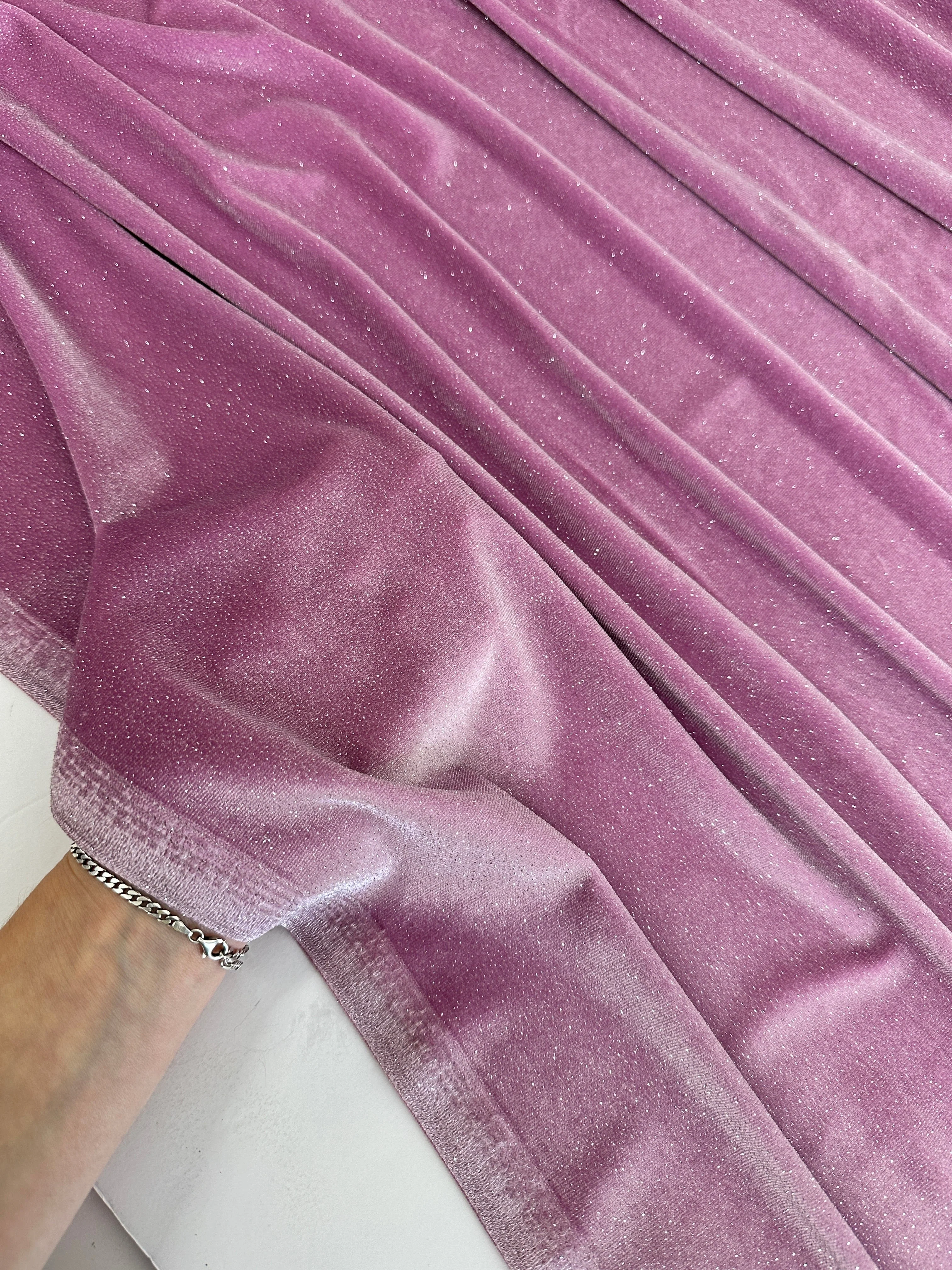 Mauve Shimmery Stretch Velvet - Image 11