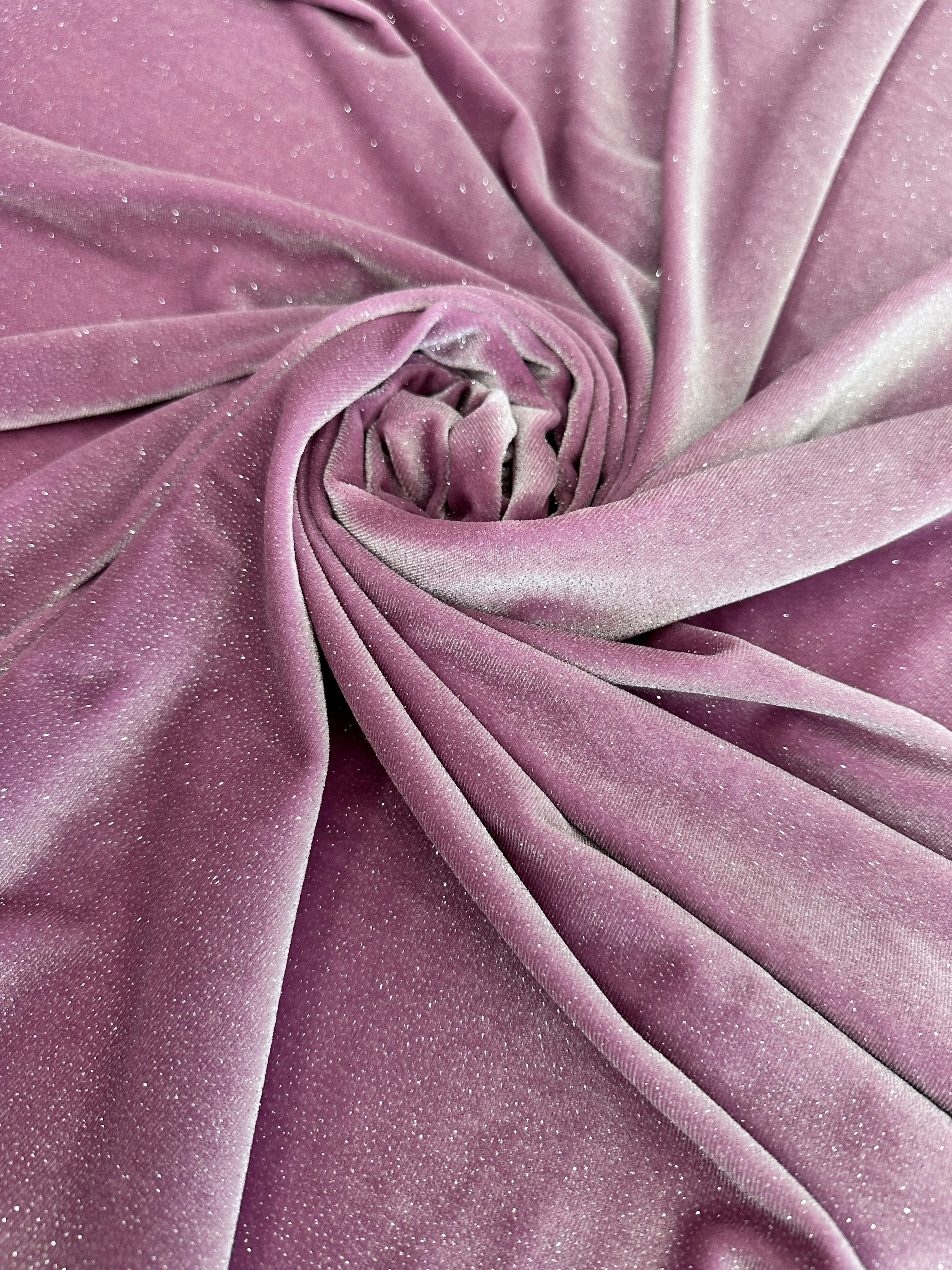 Mauve Shimmery Stretch Velvet - Image 2