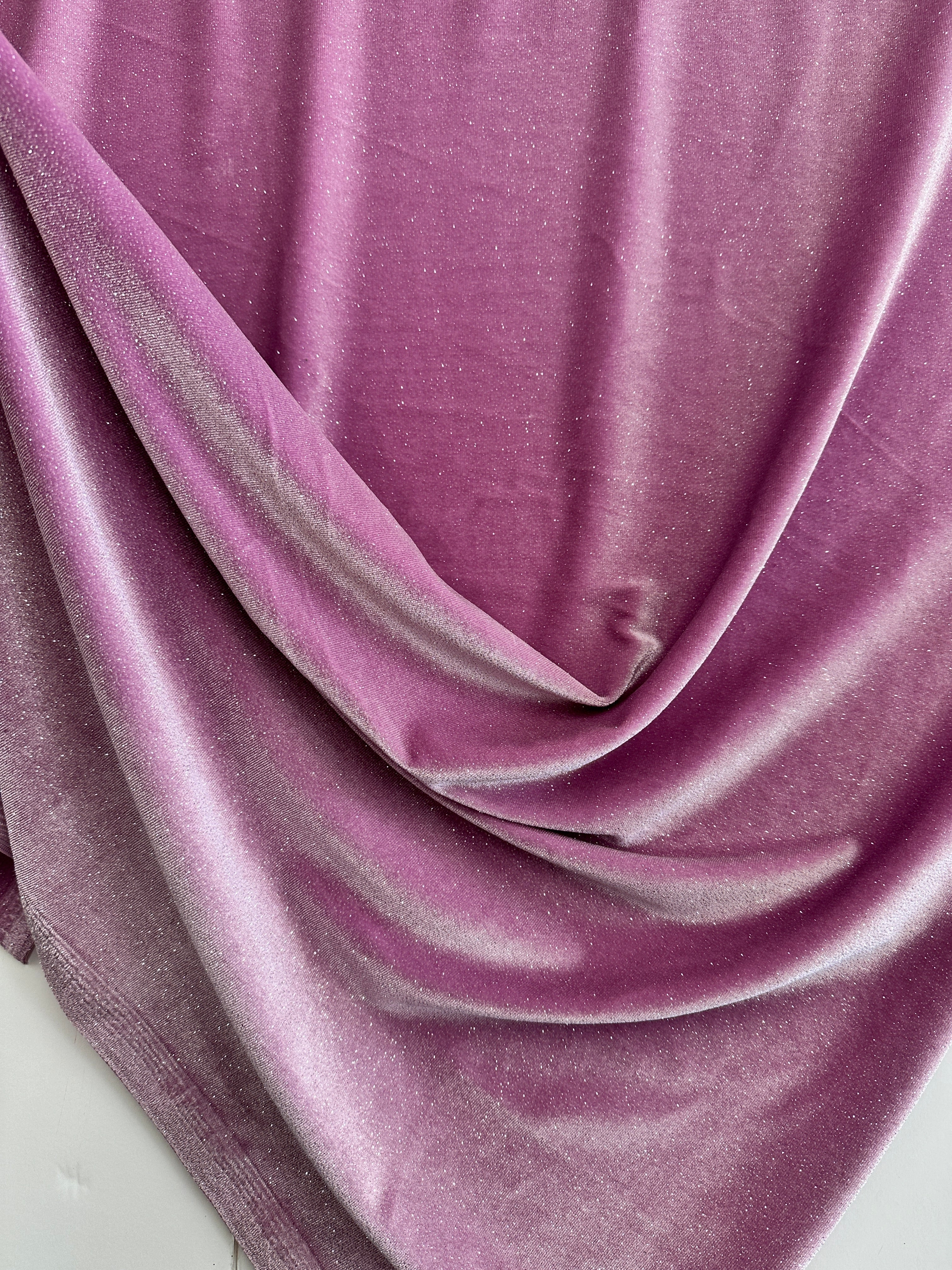 Mauve Shimmery Stretch Velvet - Image 9