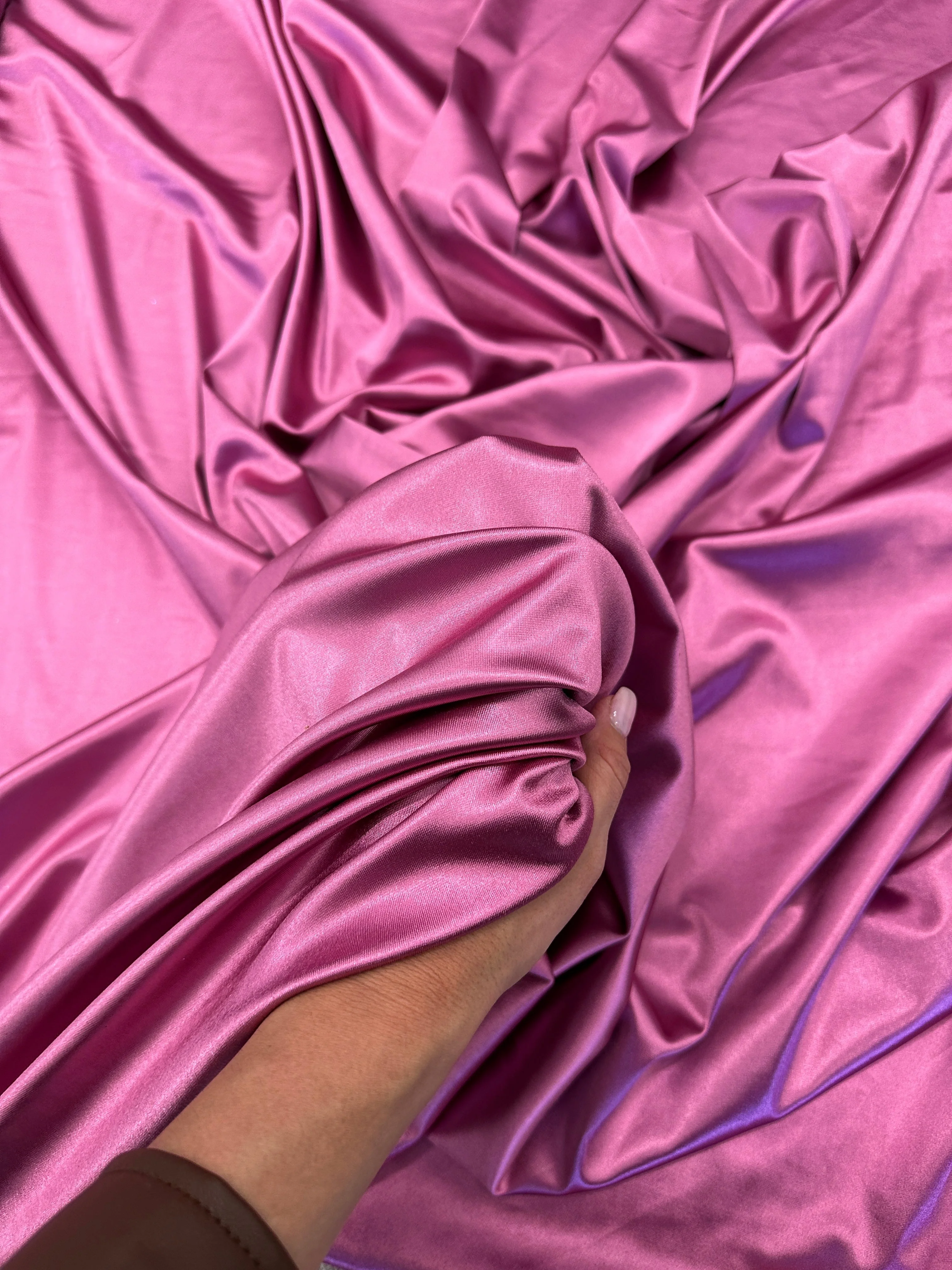 Mauve Shiny Nylon Spandex - Image 8