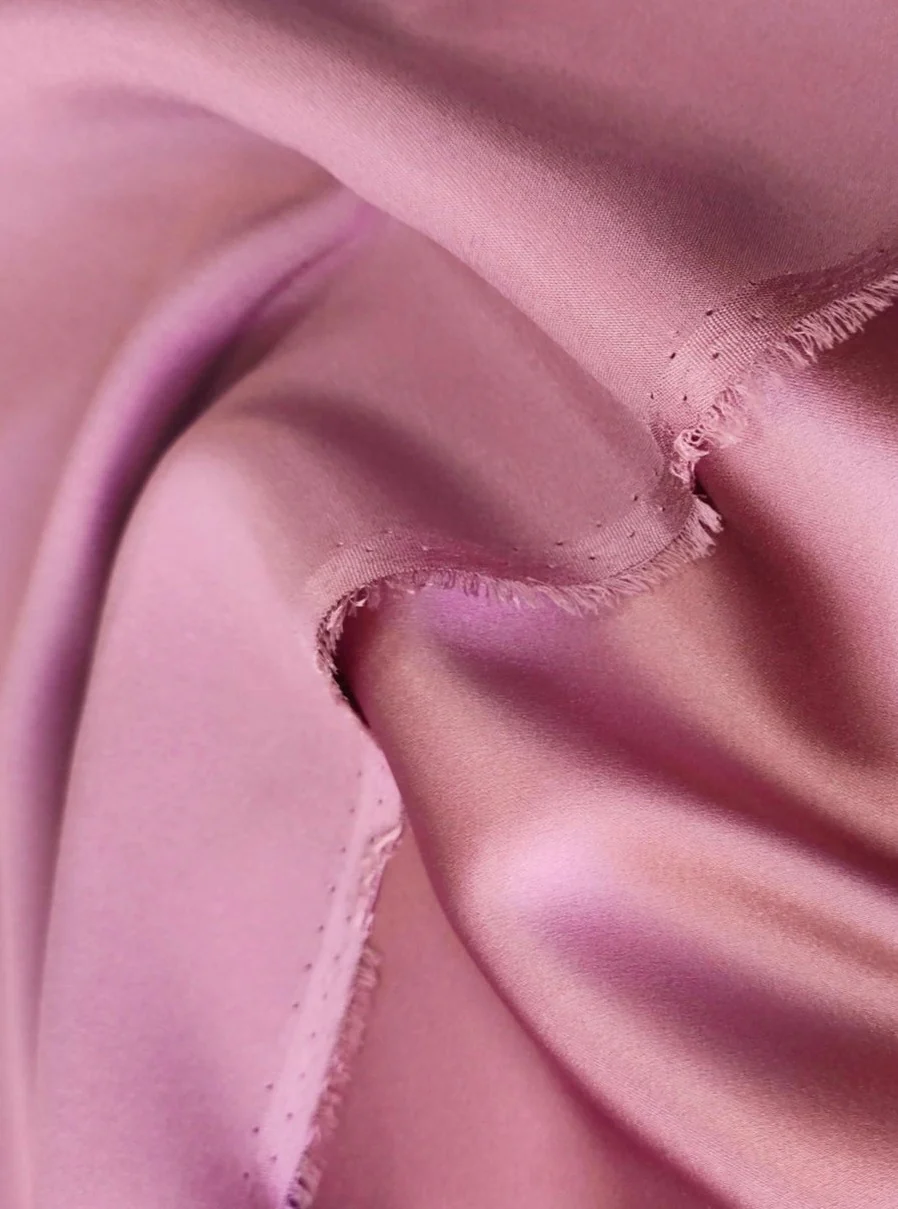 Mauve Silky Stretch Satin - Image 3