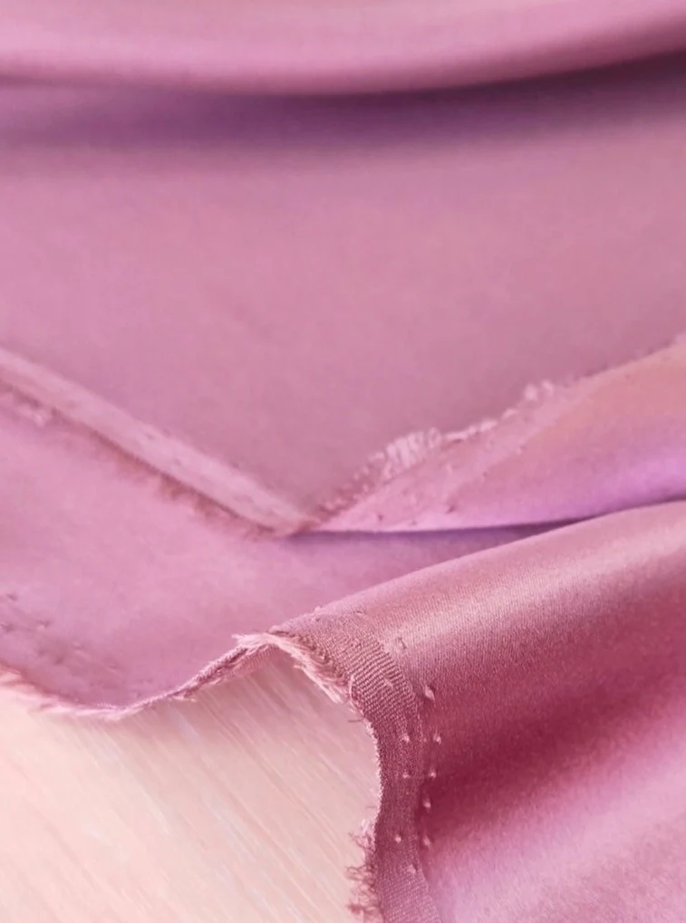 Mauve Silky Stretch Satin - Image 4