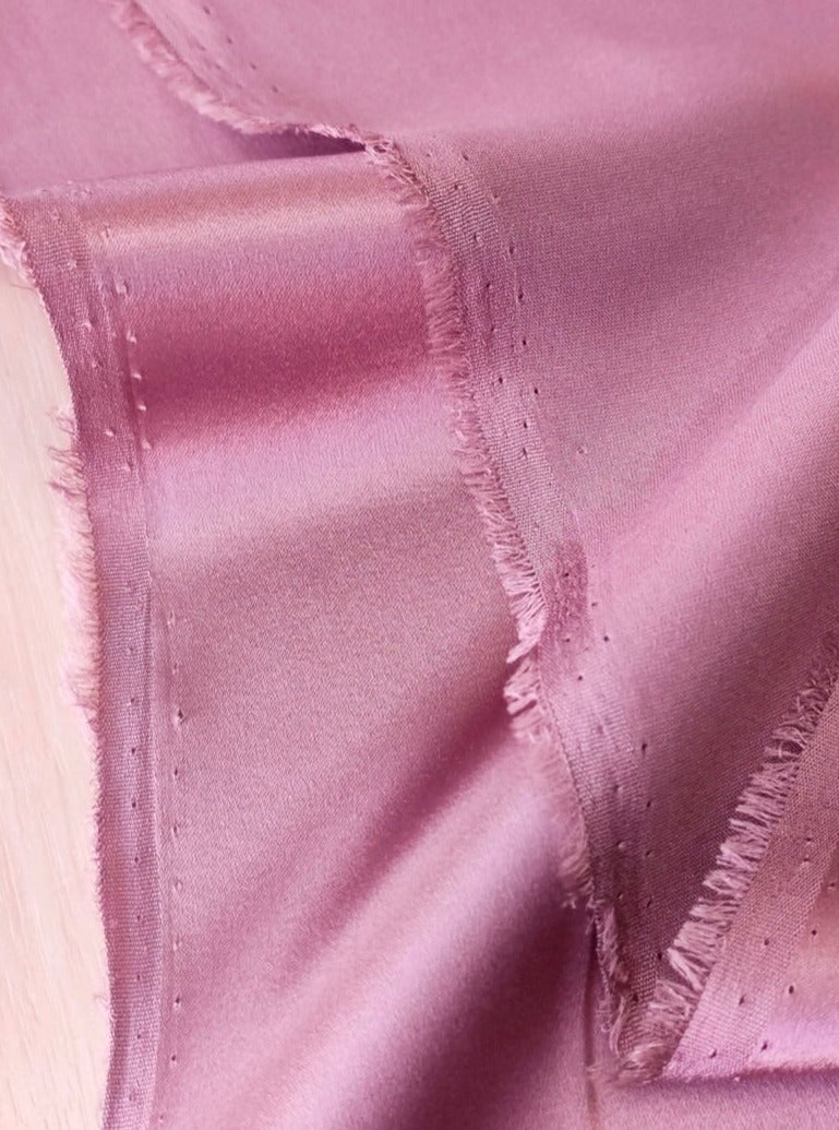 Mauve Silky Stretch Satin - Image 5