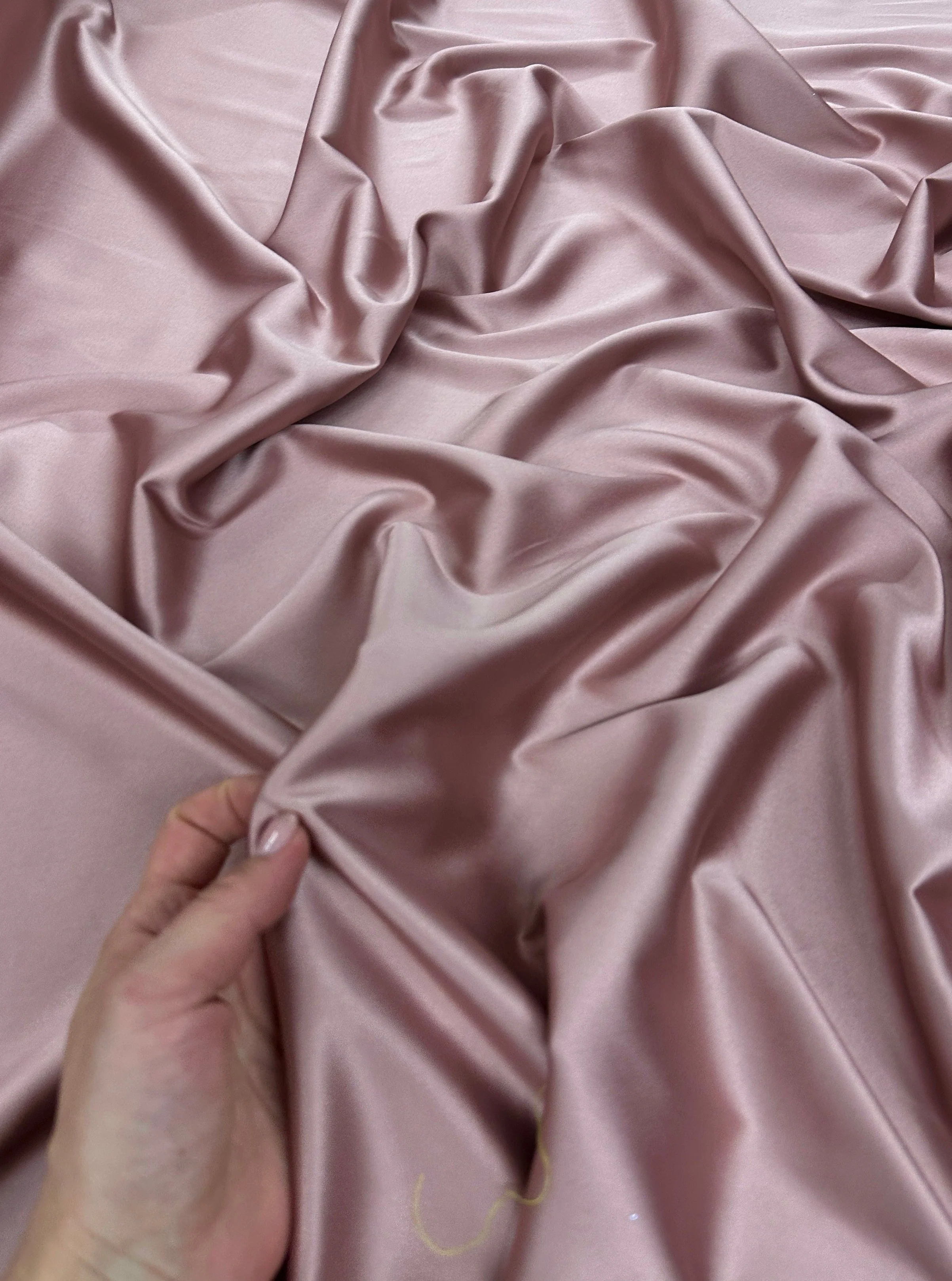Mauve Stretch Crepe Back Satin - Image 3