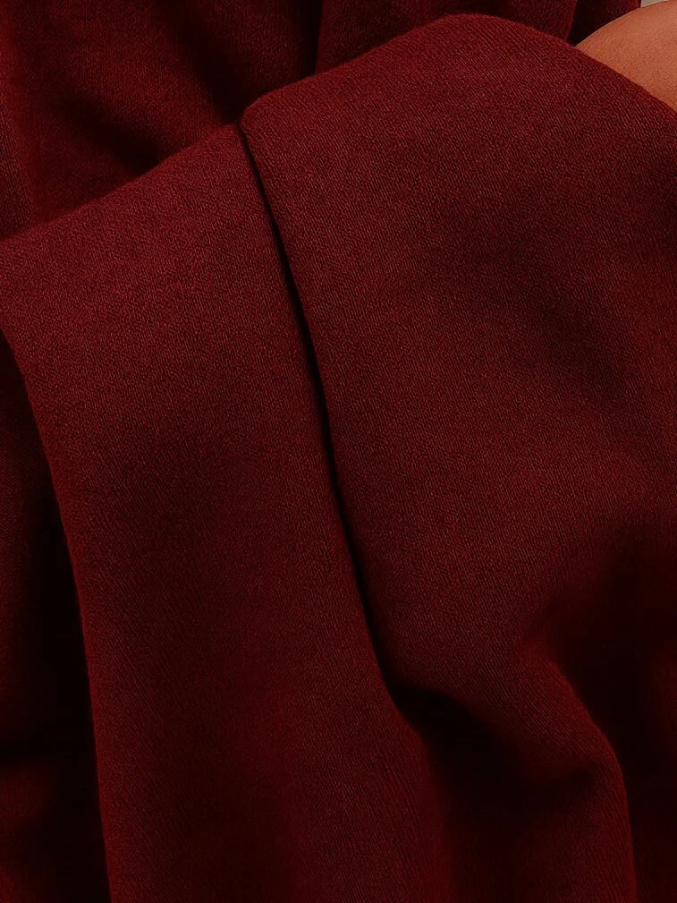 Burgundy Ultra Soft Faux Cashmere - Image 3