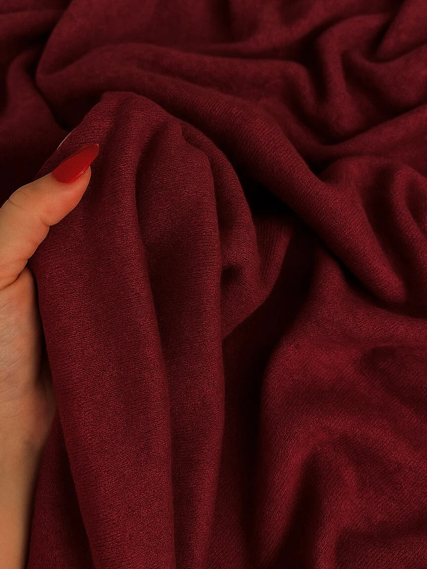 Burgundy Ultra Soft Faux Cashmere - Image 4