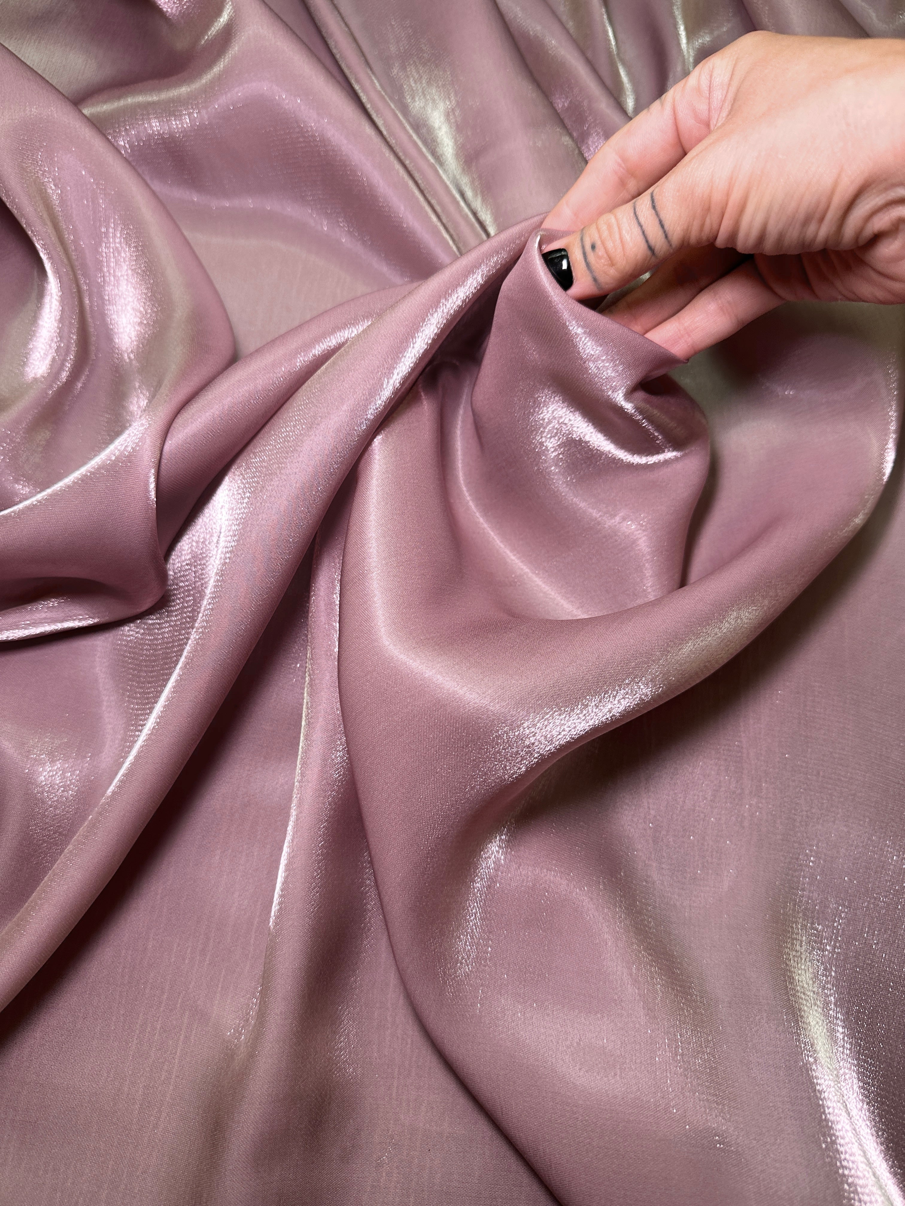 Mauve Water Liquid Shimmery Chiffon - Image 4
