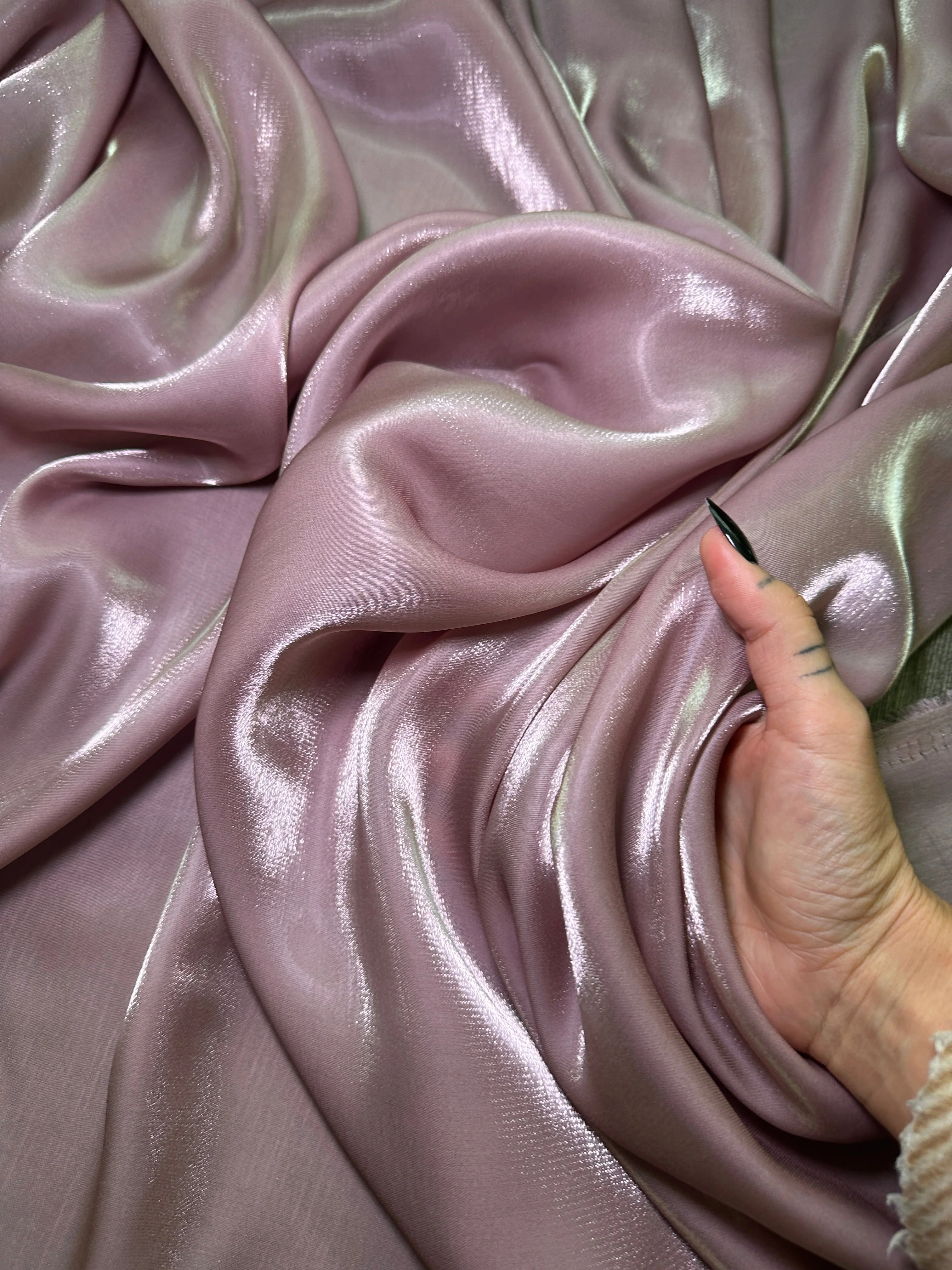 Mauve Water Liquid Shimmery Chiffon - Image 6