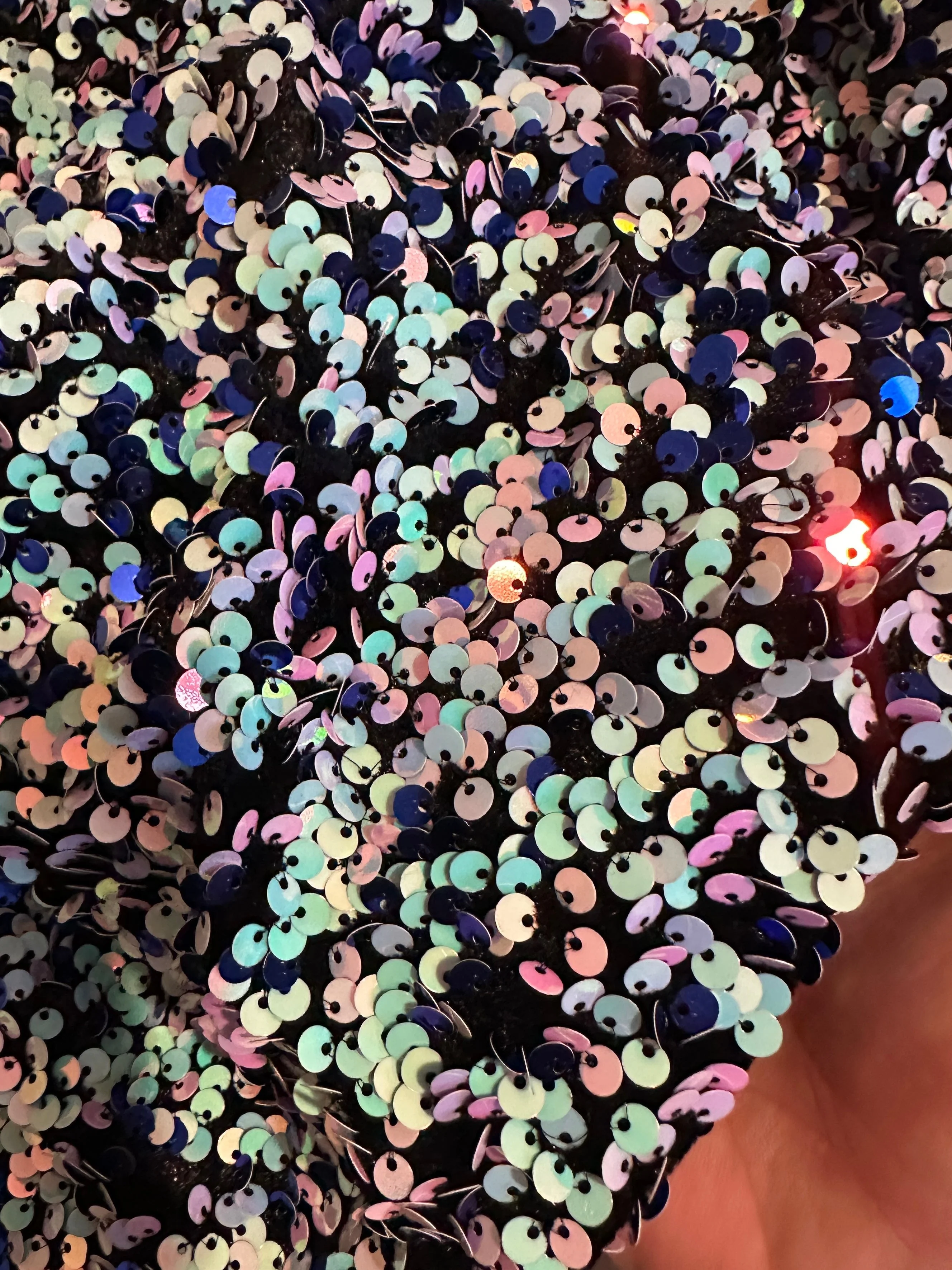 Mermaid Blue Confetti Sequin on Velvet - Image 6