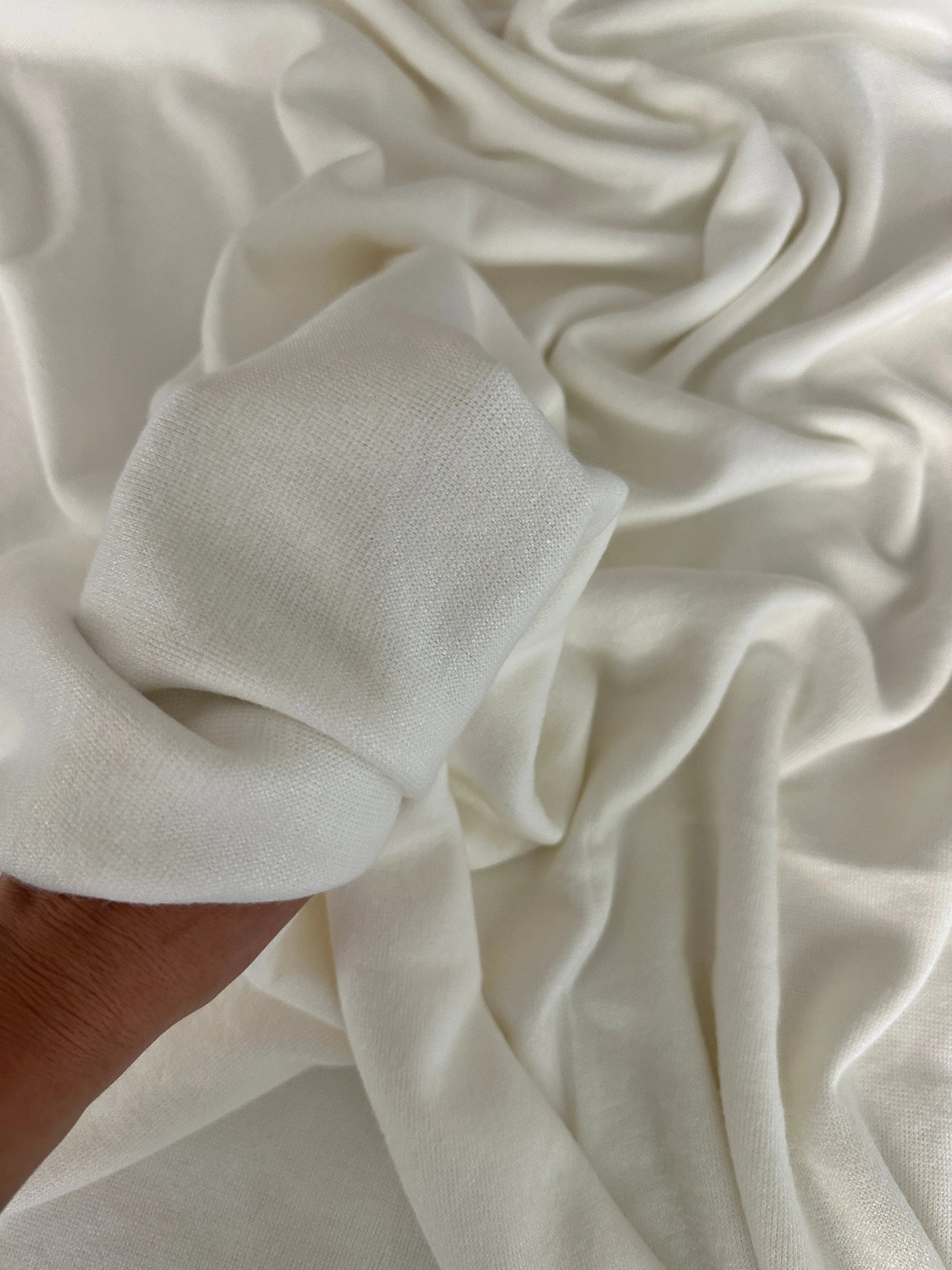 Milk White Ultra Soft Faux Cashmere - Image 6