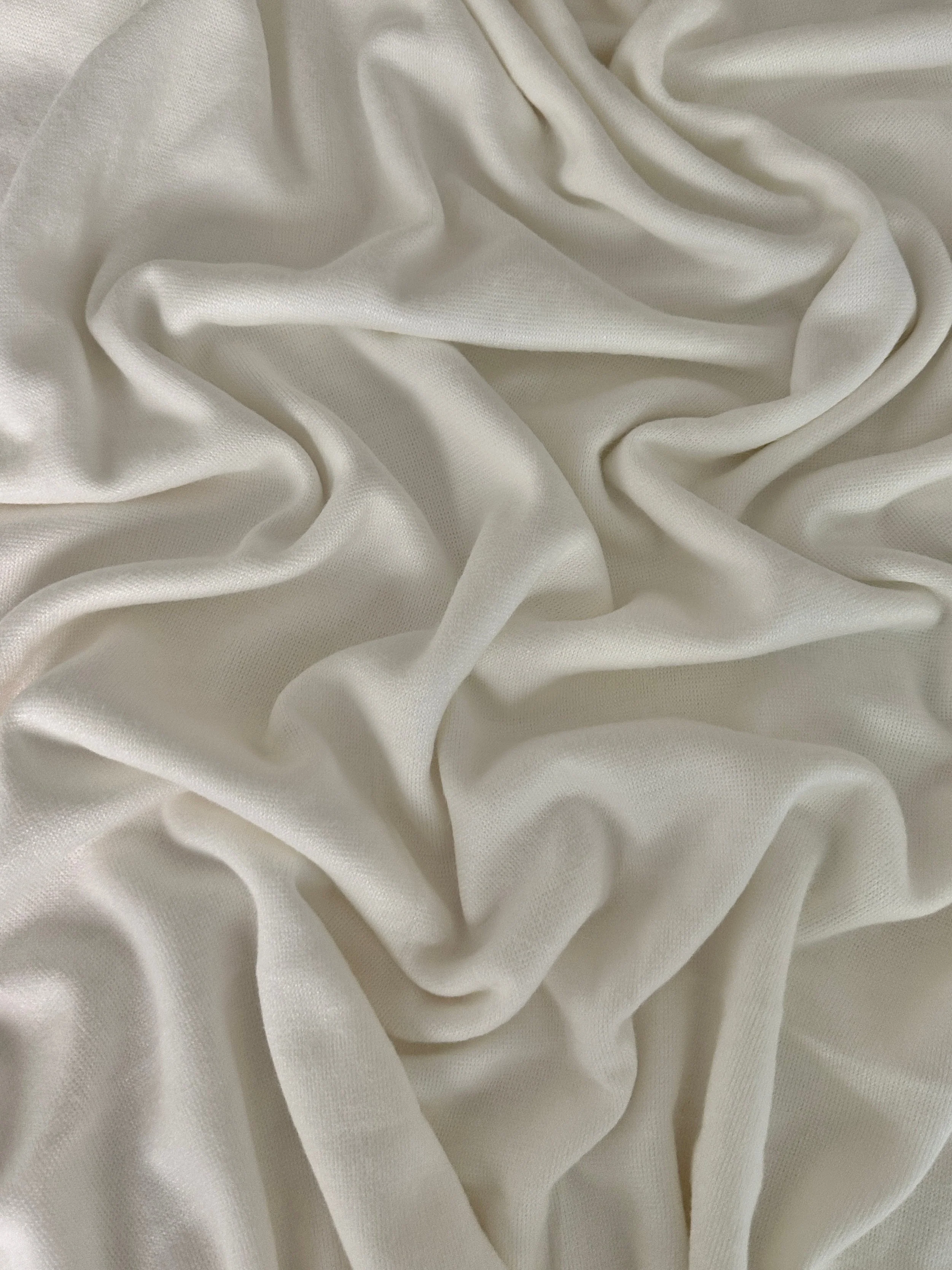 Milk White Ultra Soft Faux Cashmere - Image 7