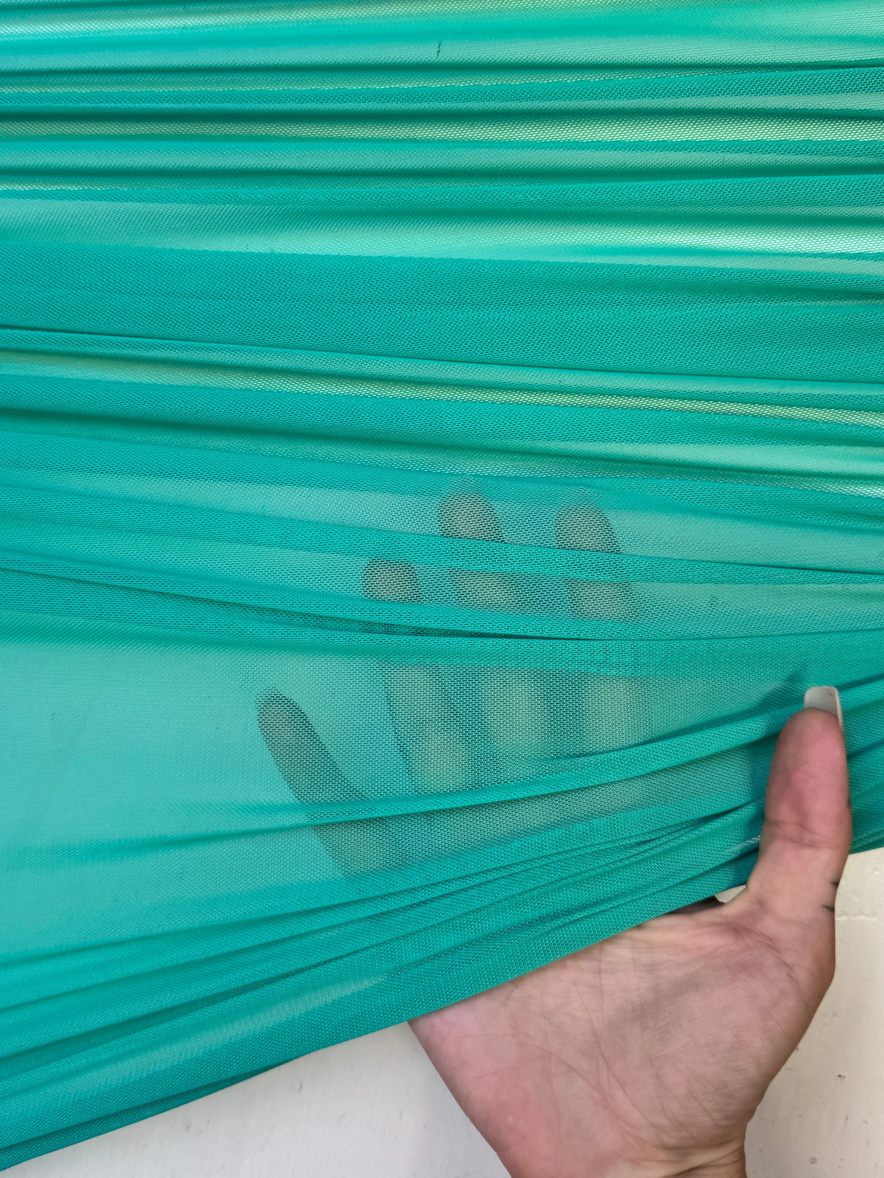Mint Green 4 Way Stretch Power Mesh - Image 3