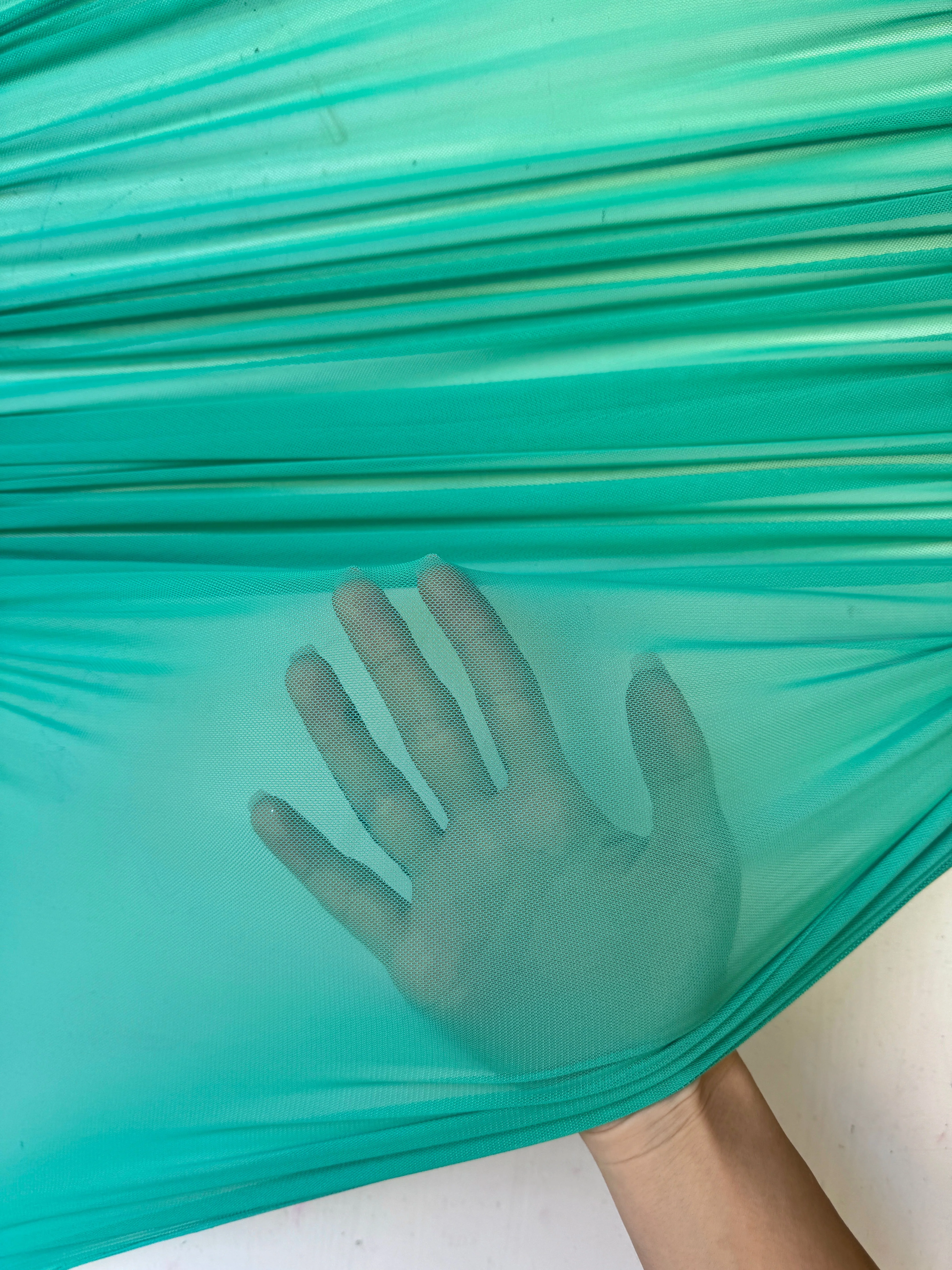Mint Green 4 Way Stretch Power Mesh - Image 4