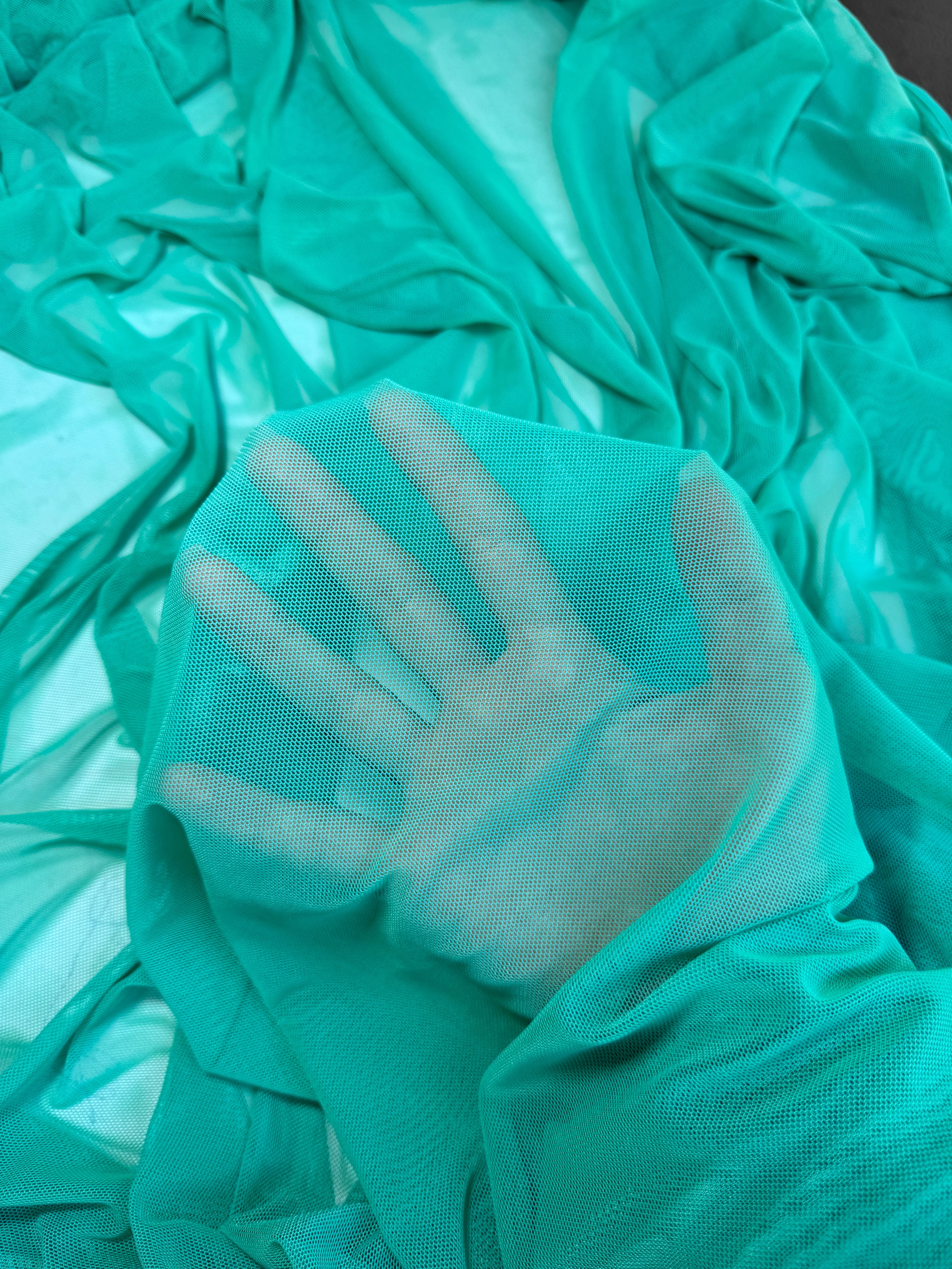 Mint Green 4 Way Stretch Power Mesh - Image 9