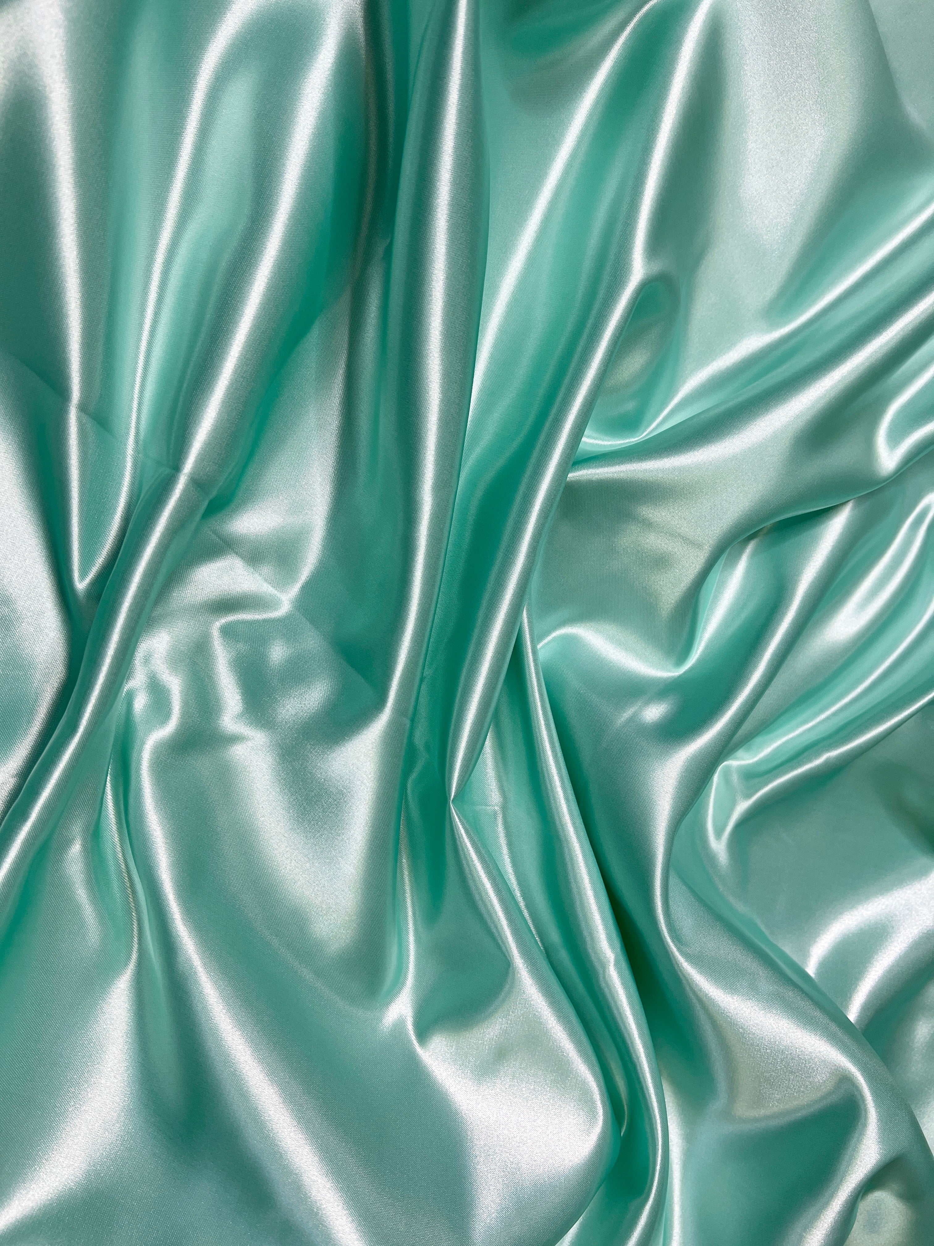 Mint Green Duchesse Satin - Image 2