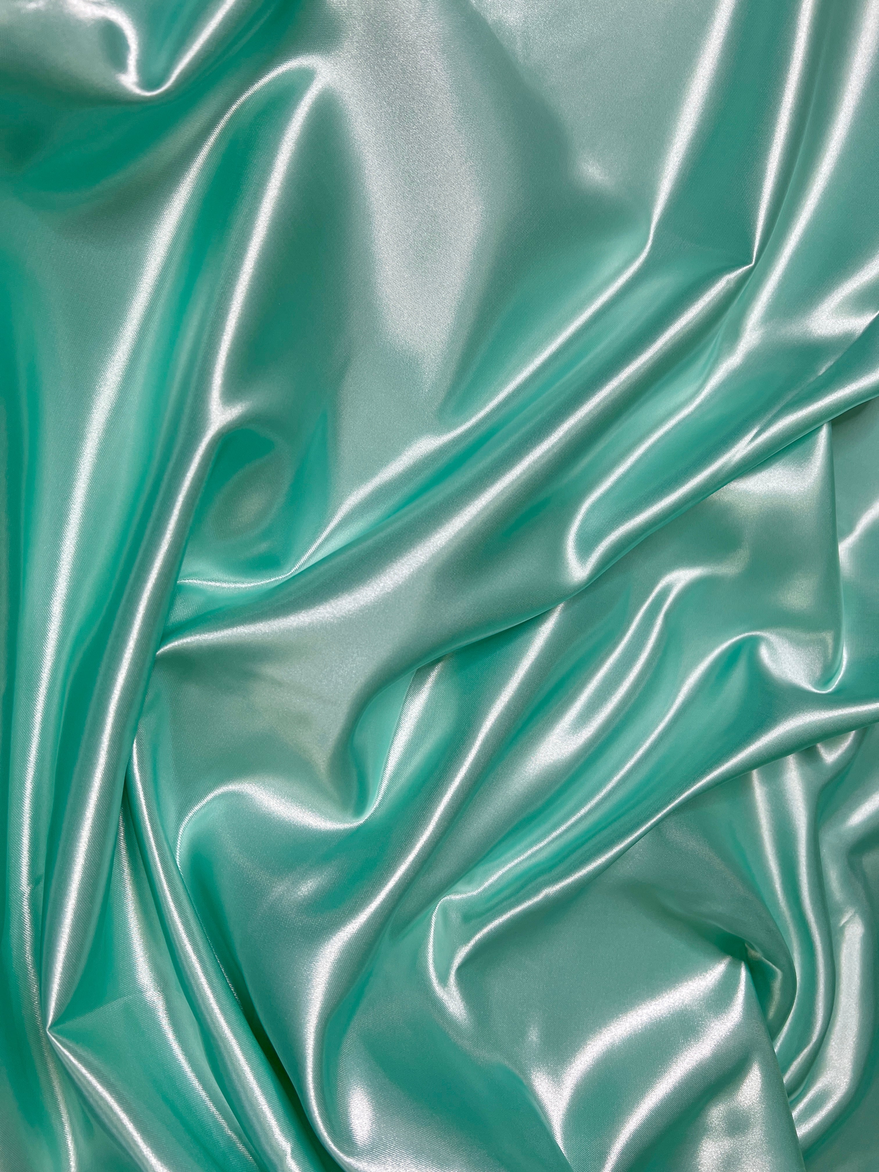 Mint Green Duchesse Satin - Image 3