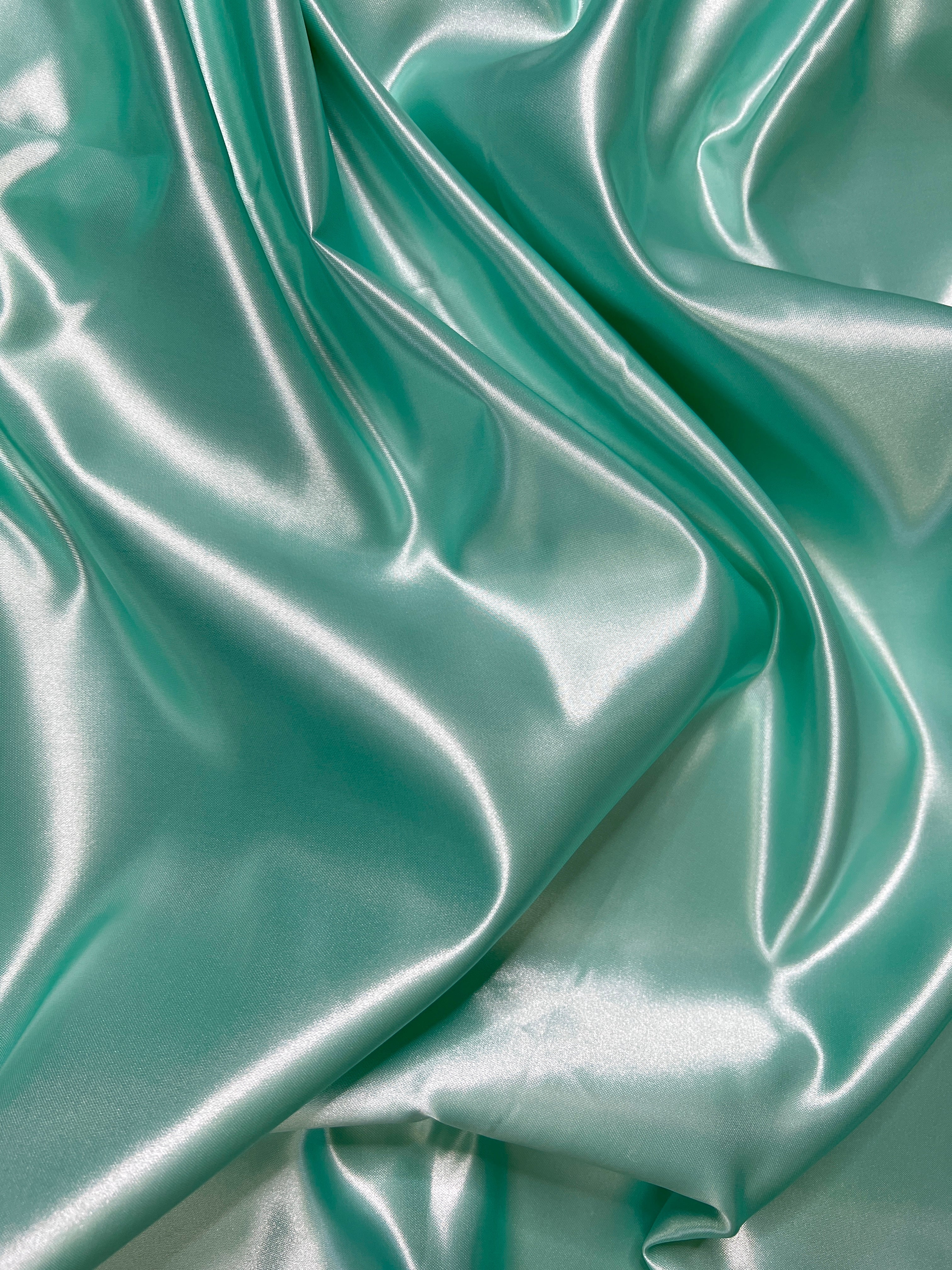 Mint Green Duchesse Satin - Image 4