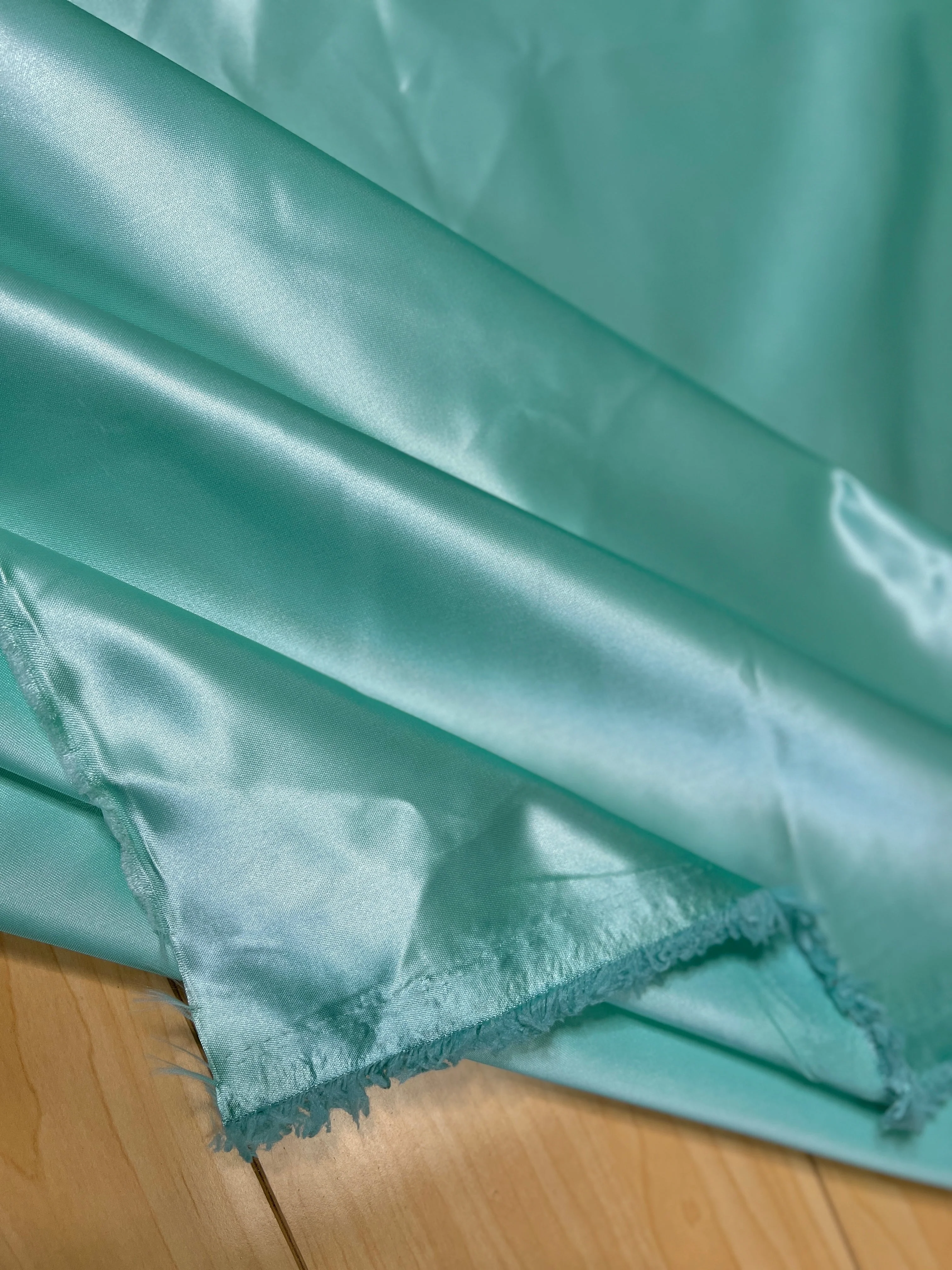 Mint Green Duchesse Satin - Image 5