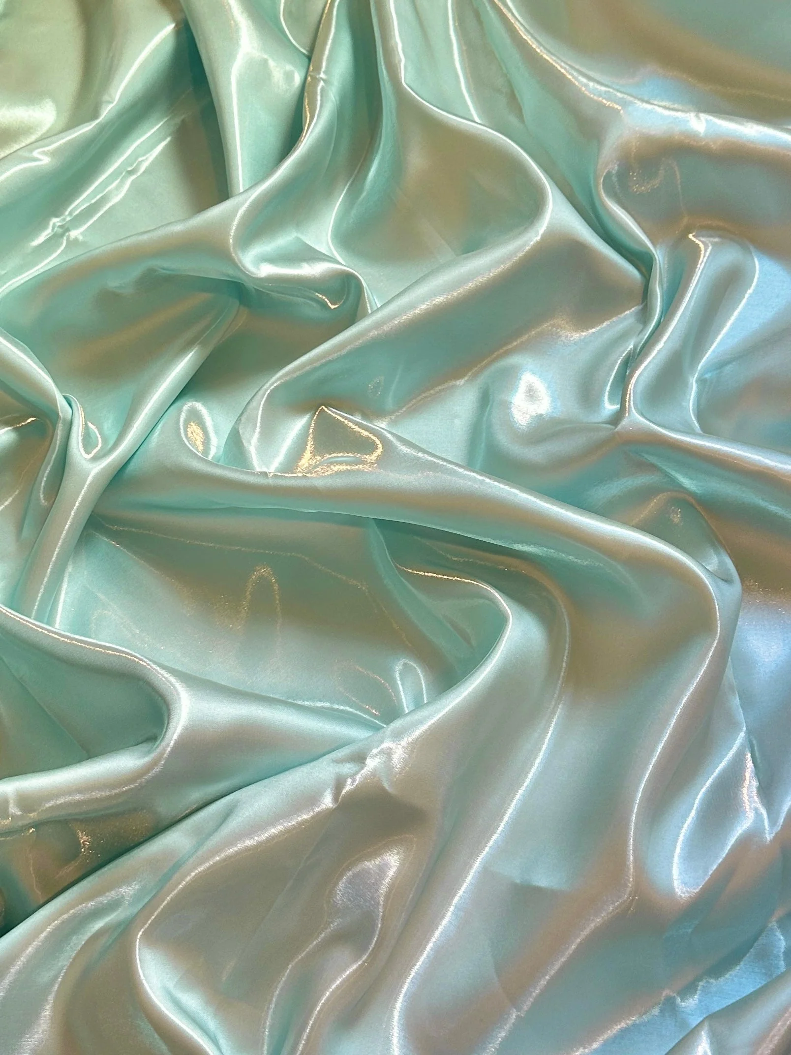 Mint Green Liquid Bridal Satin