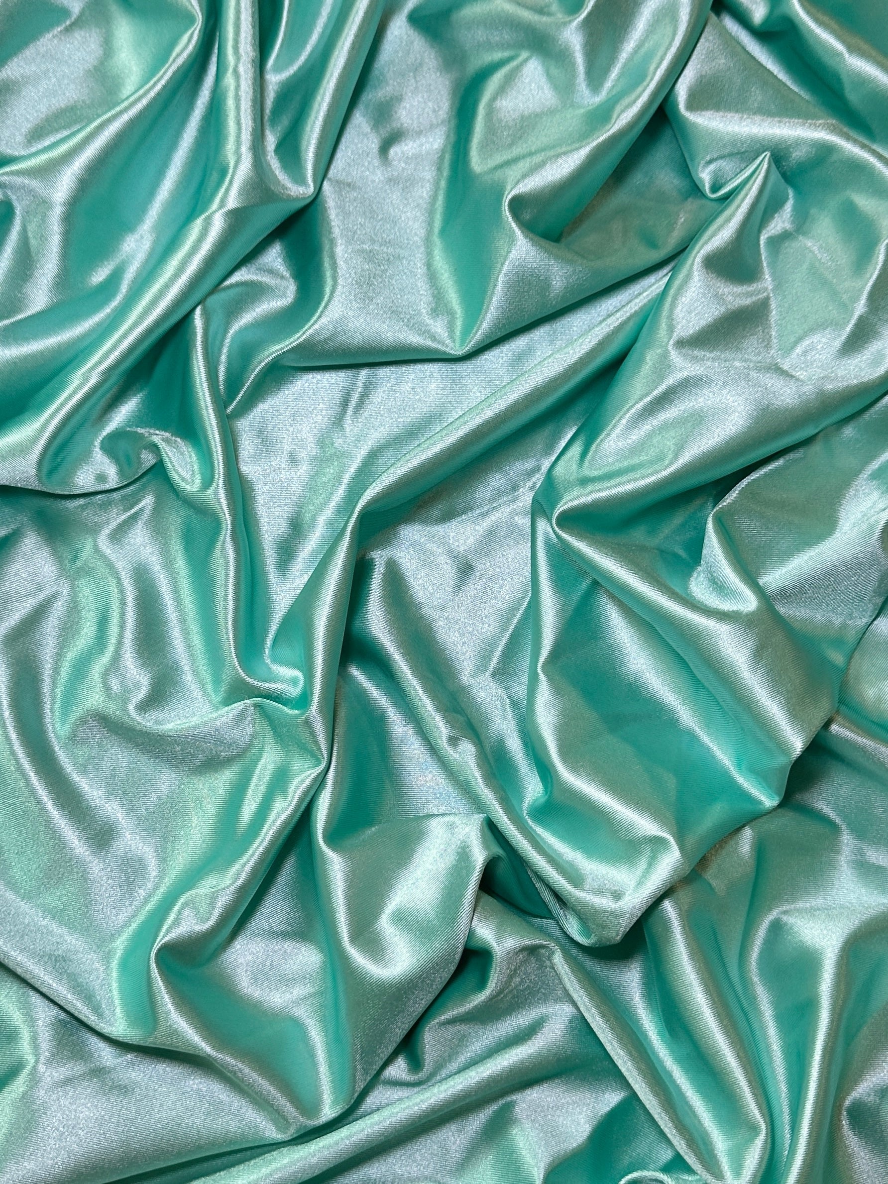 Mint Shiny Nylon Spandex - Image 2