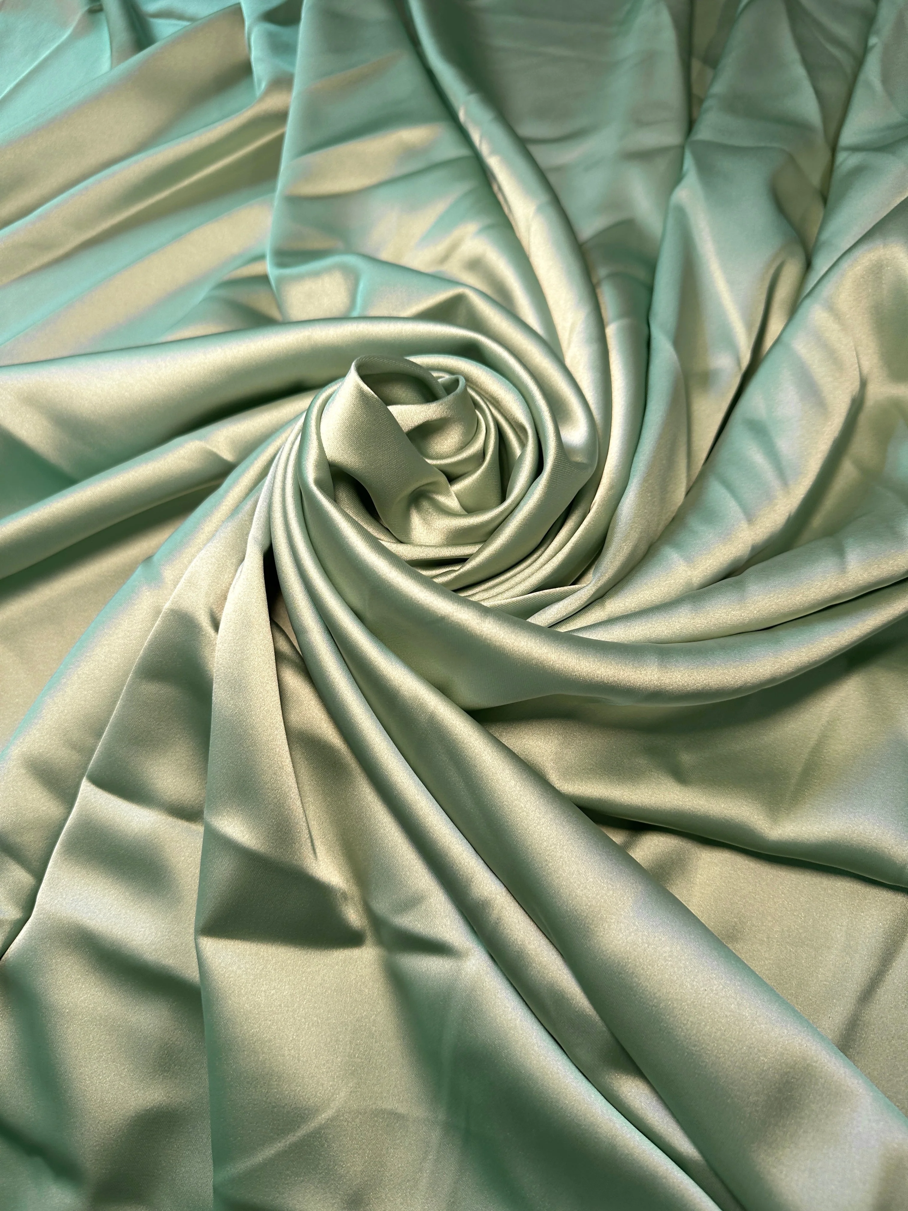 Mint Stretch Crepe Back Satin - Image 3
