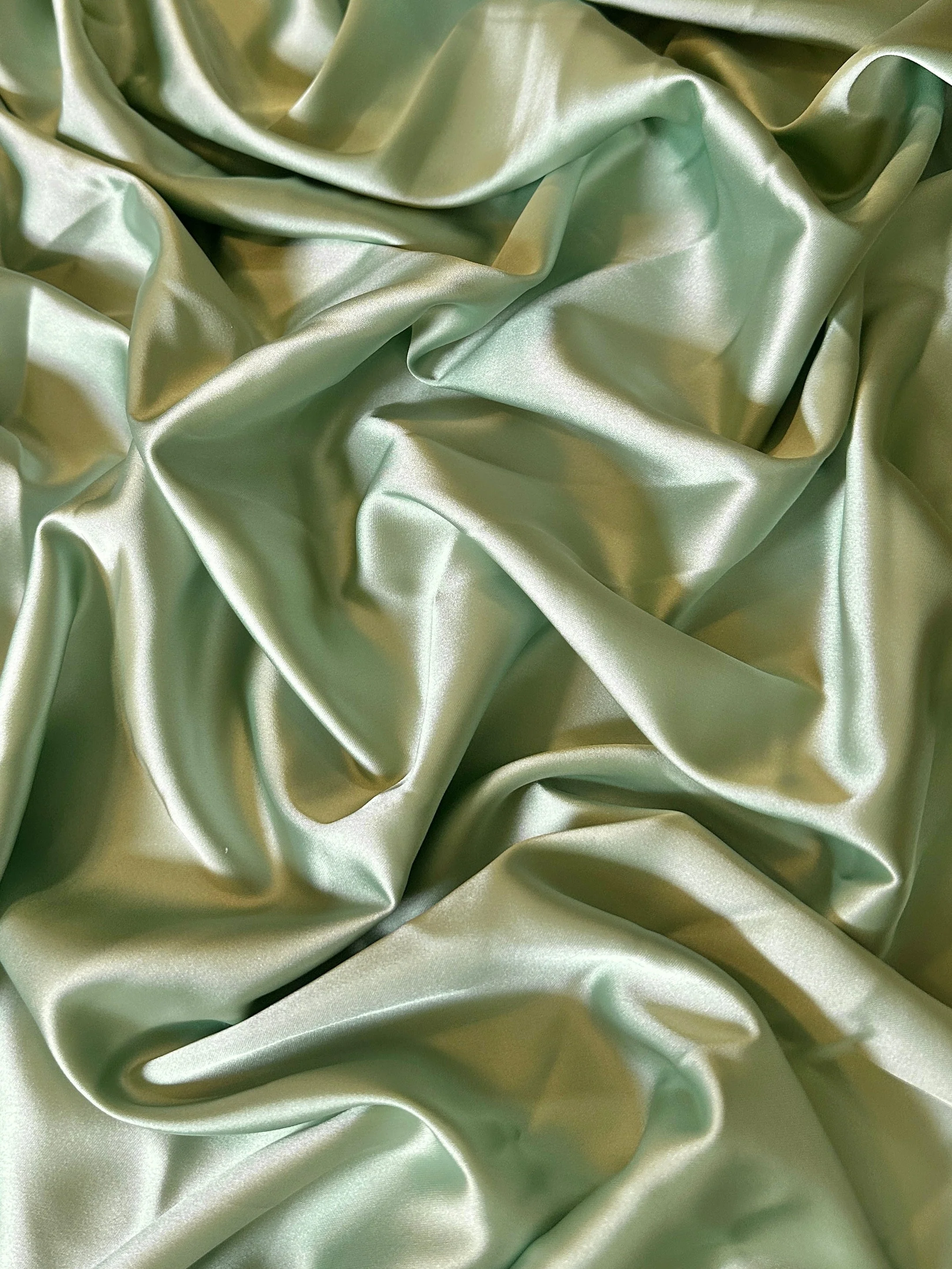 Mint Stretch Crepe Back Satin - Image 4