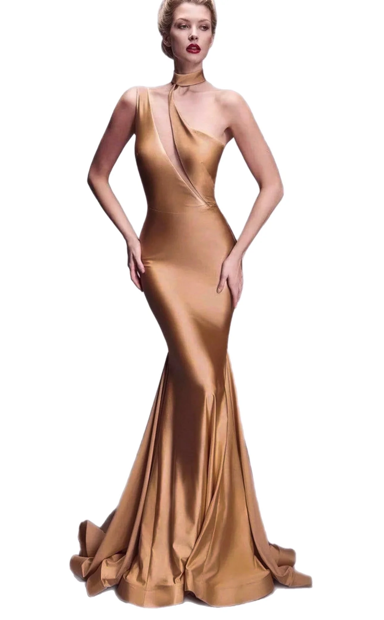 Mocha Shiny Nylon Spandex - Image 2