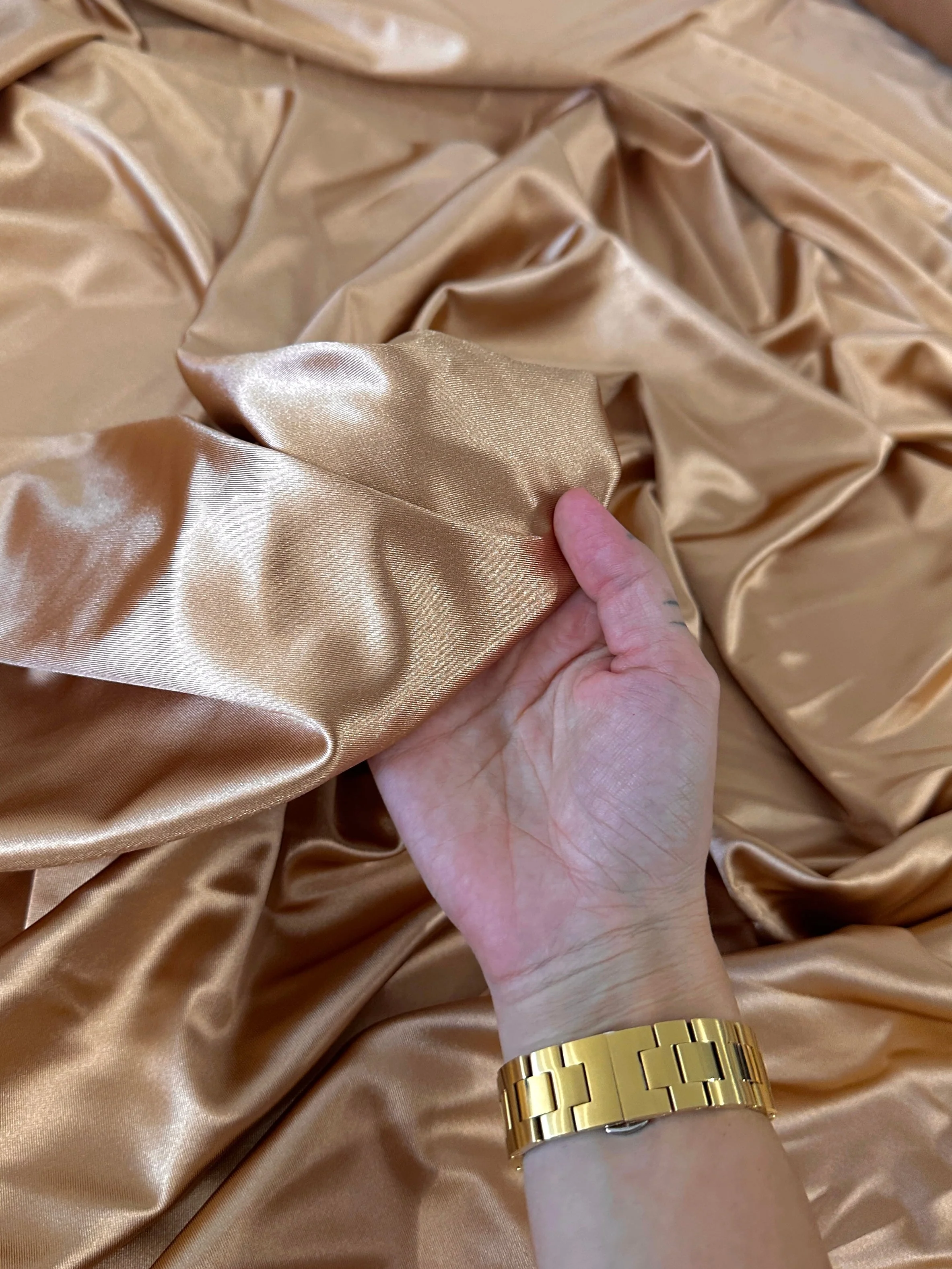 Mocha Shiny Nylon Spandex - Image 7