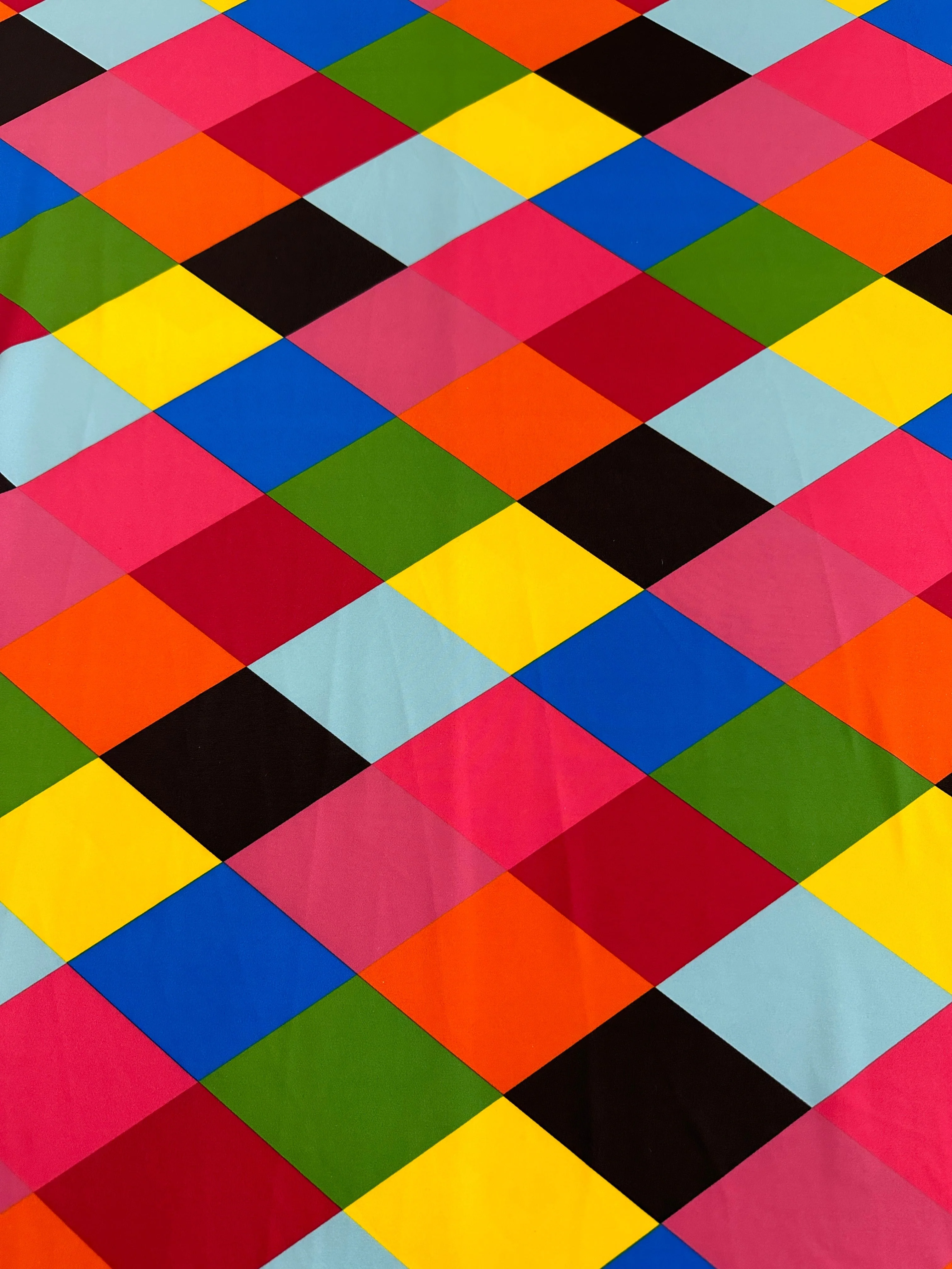 Multicolor Checkered Nylon Spandex - Image 10
