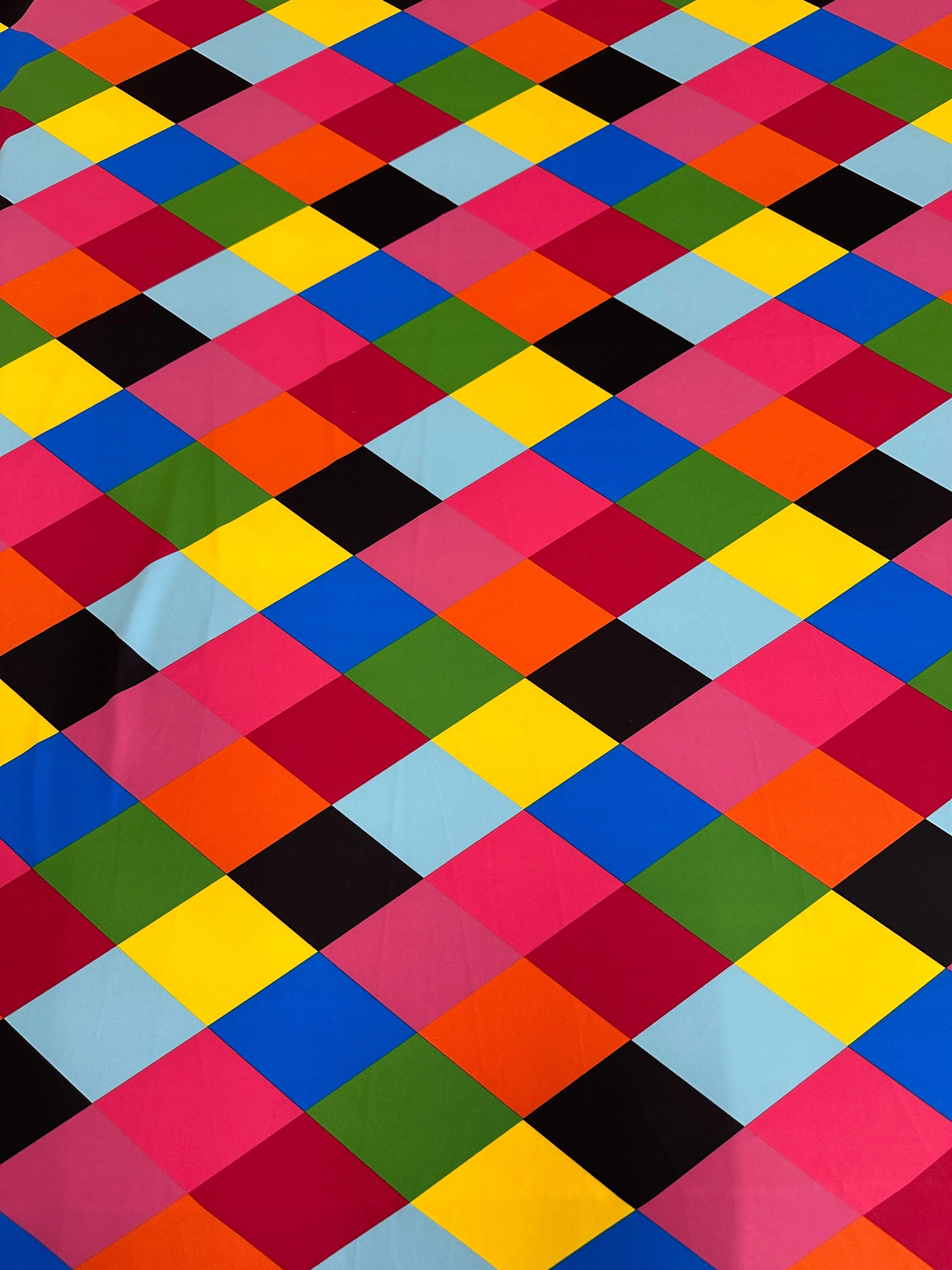 Multicolor Checkered Nylon Spandex - Image 5