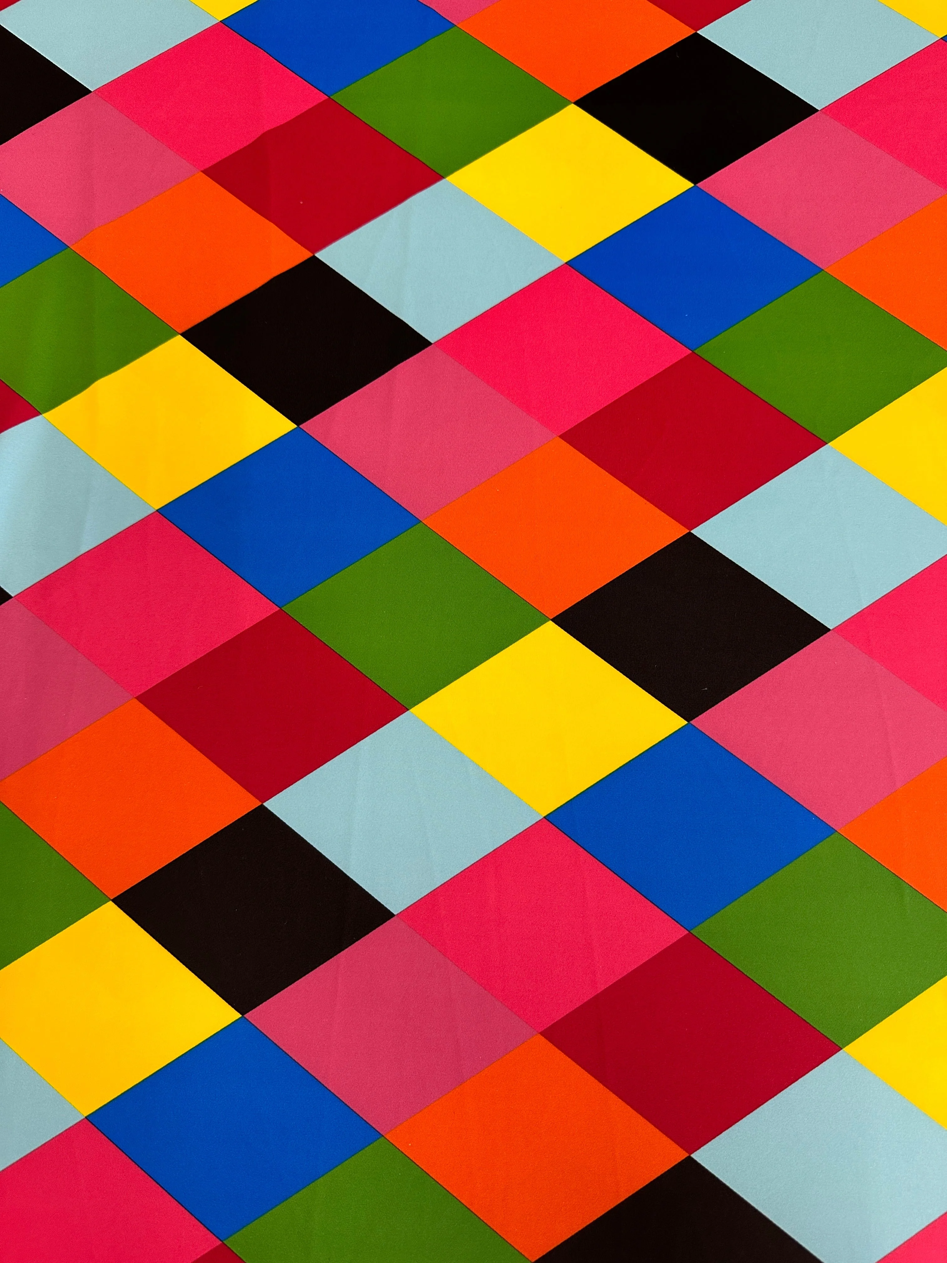 Multicolor Checkered Nylon Spandex - Image 6