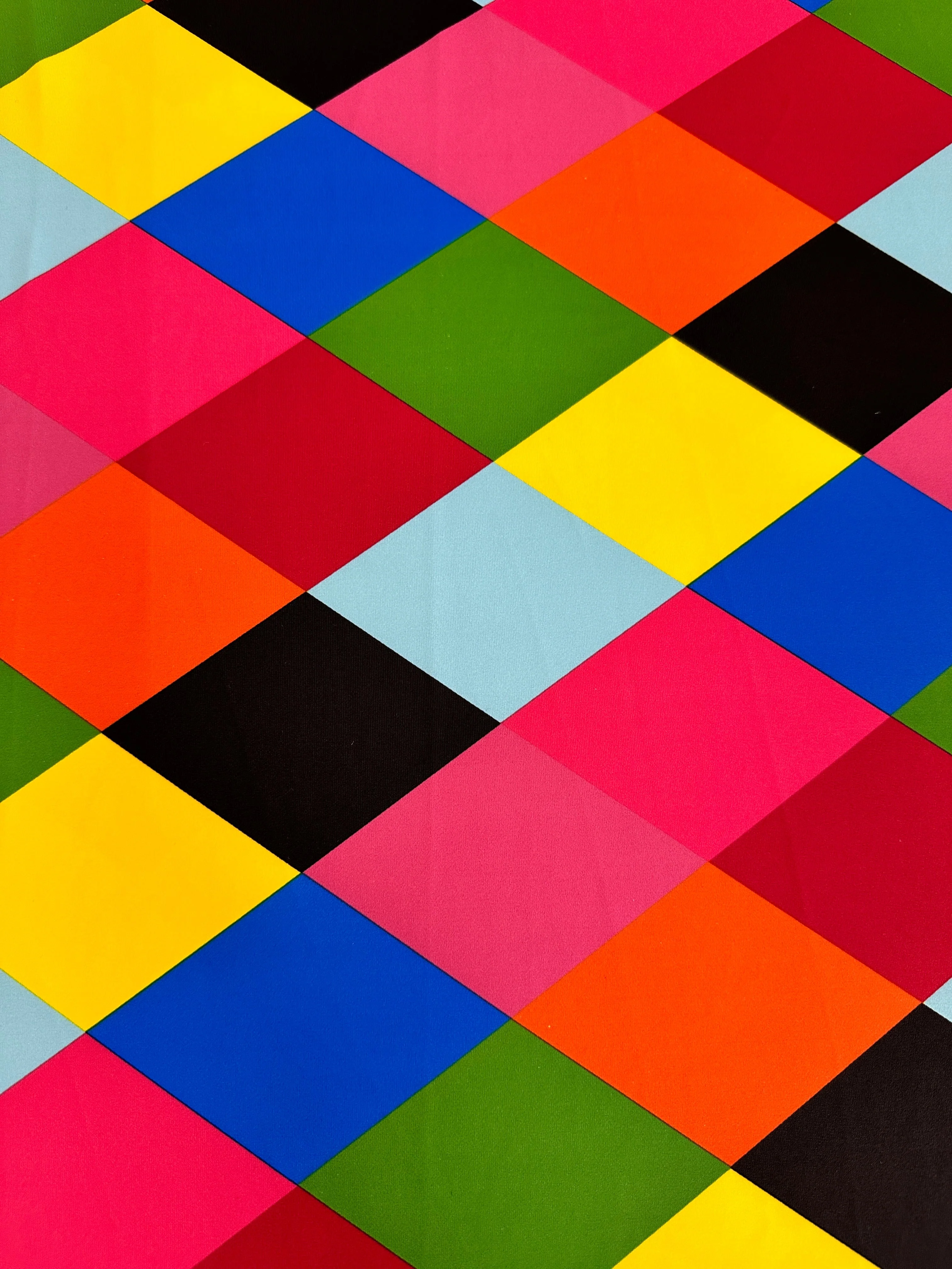 Multicolor Checkered Nylon Spandex - Image 8