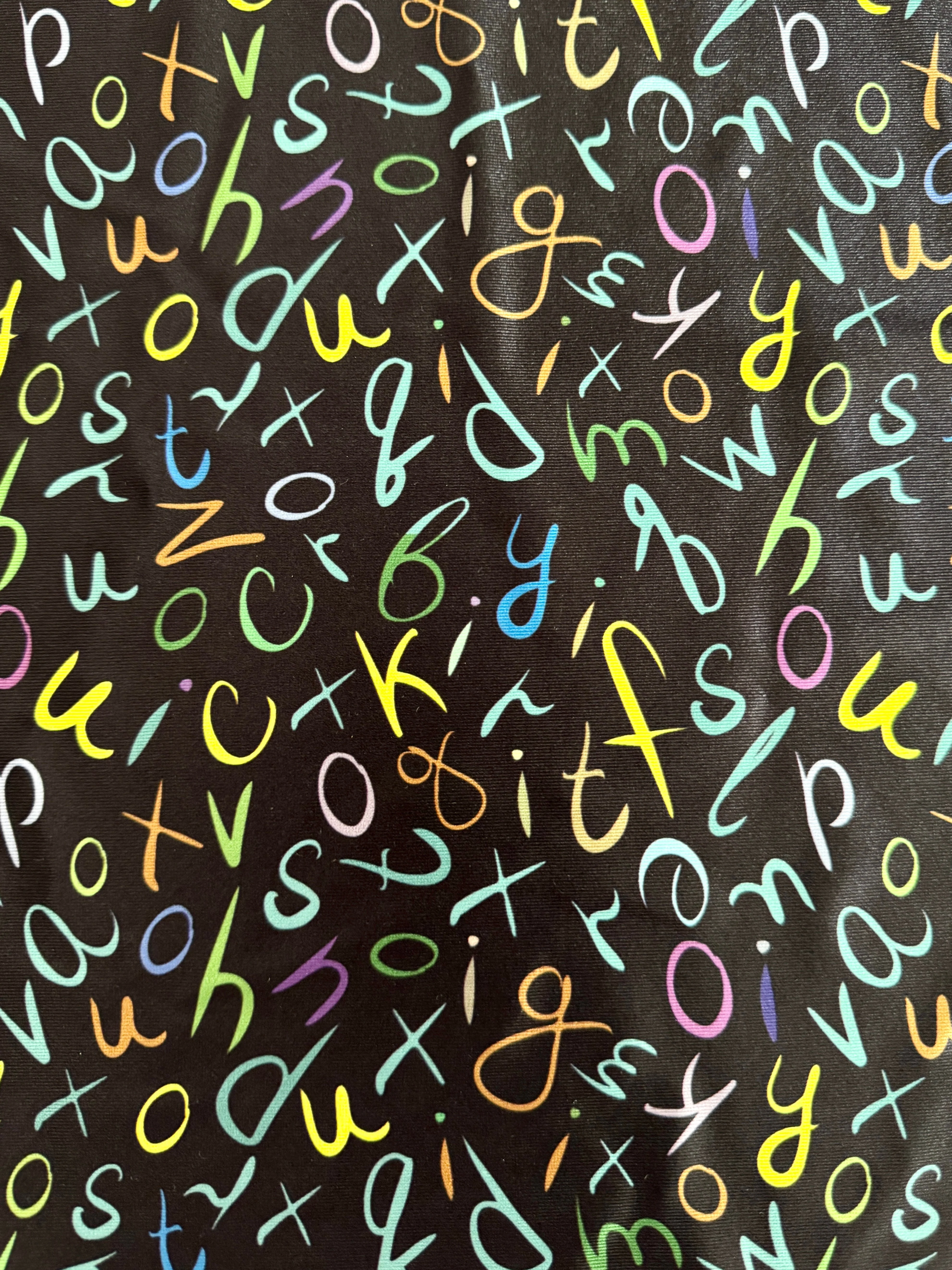 Multicolor Letter Scribble Nylon Spandex - Image 2