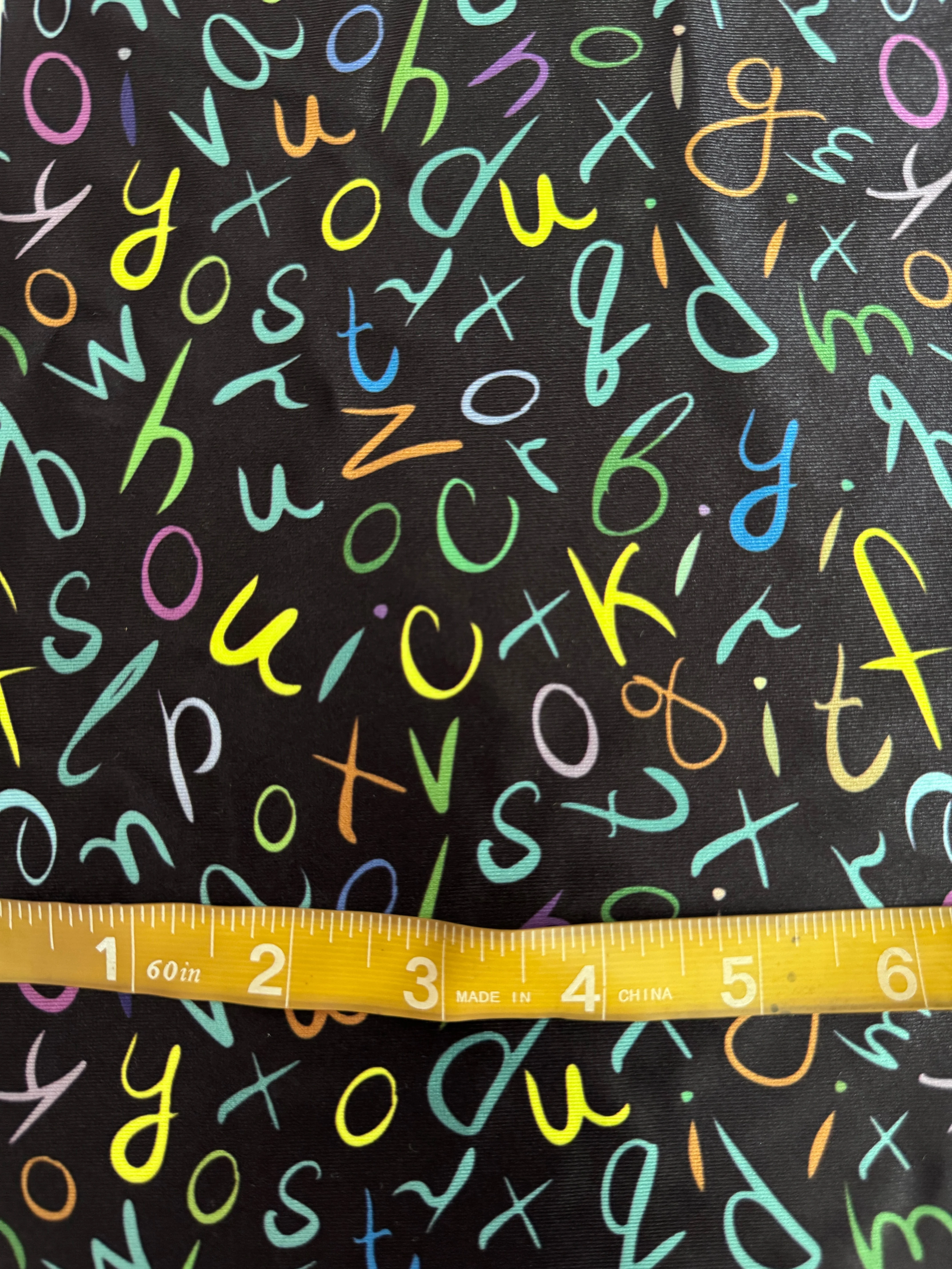 Multicolor Letter Scribble Nylon Spandex - Image 4