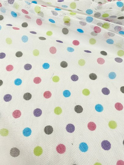 Multicolor Polka Dot Tulle - Image 2