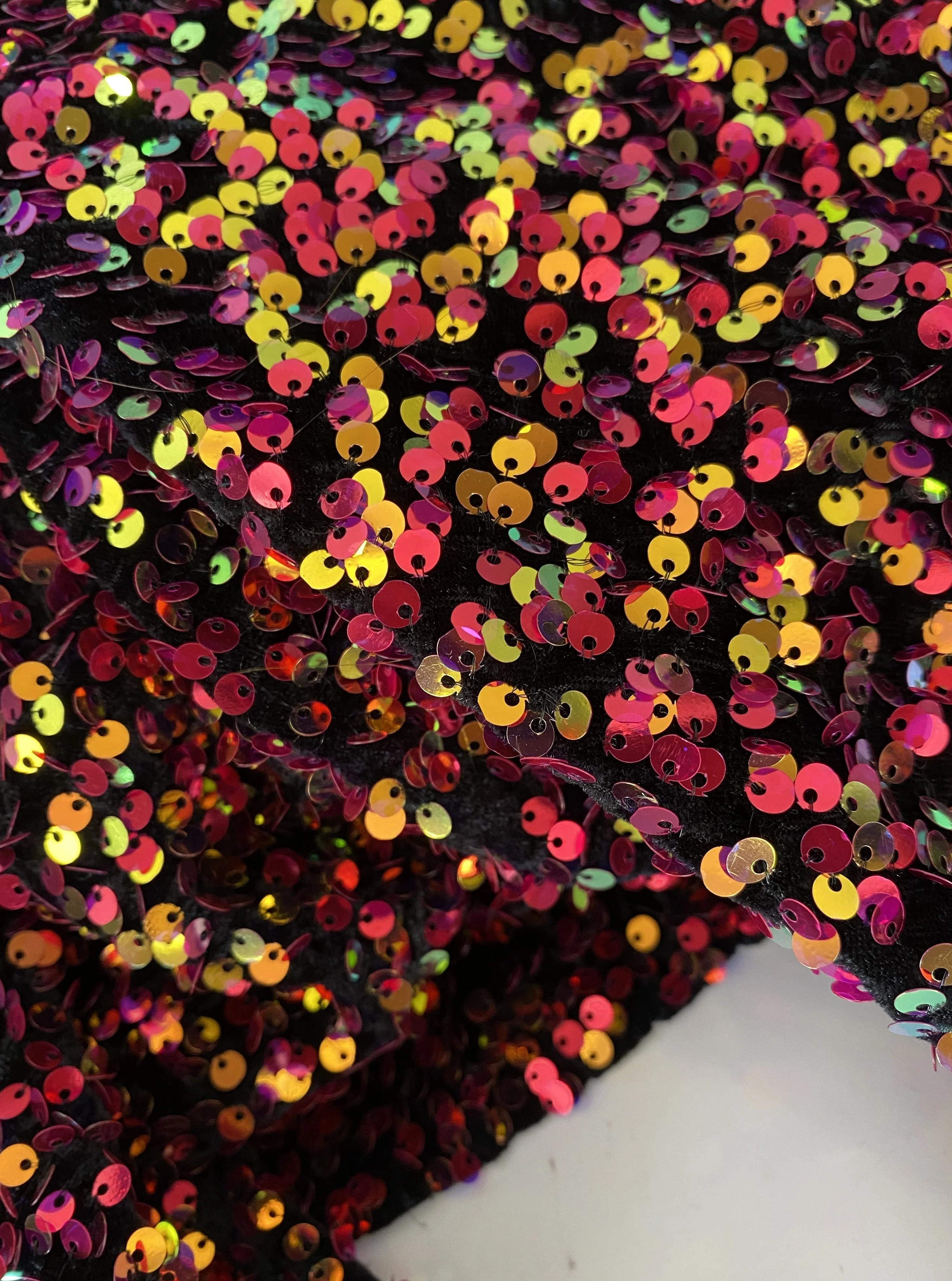 Multicolor Sequin on Velvet
