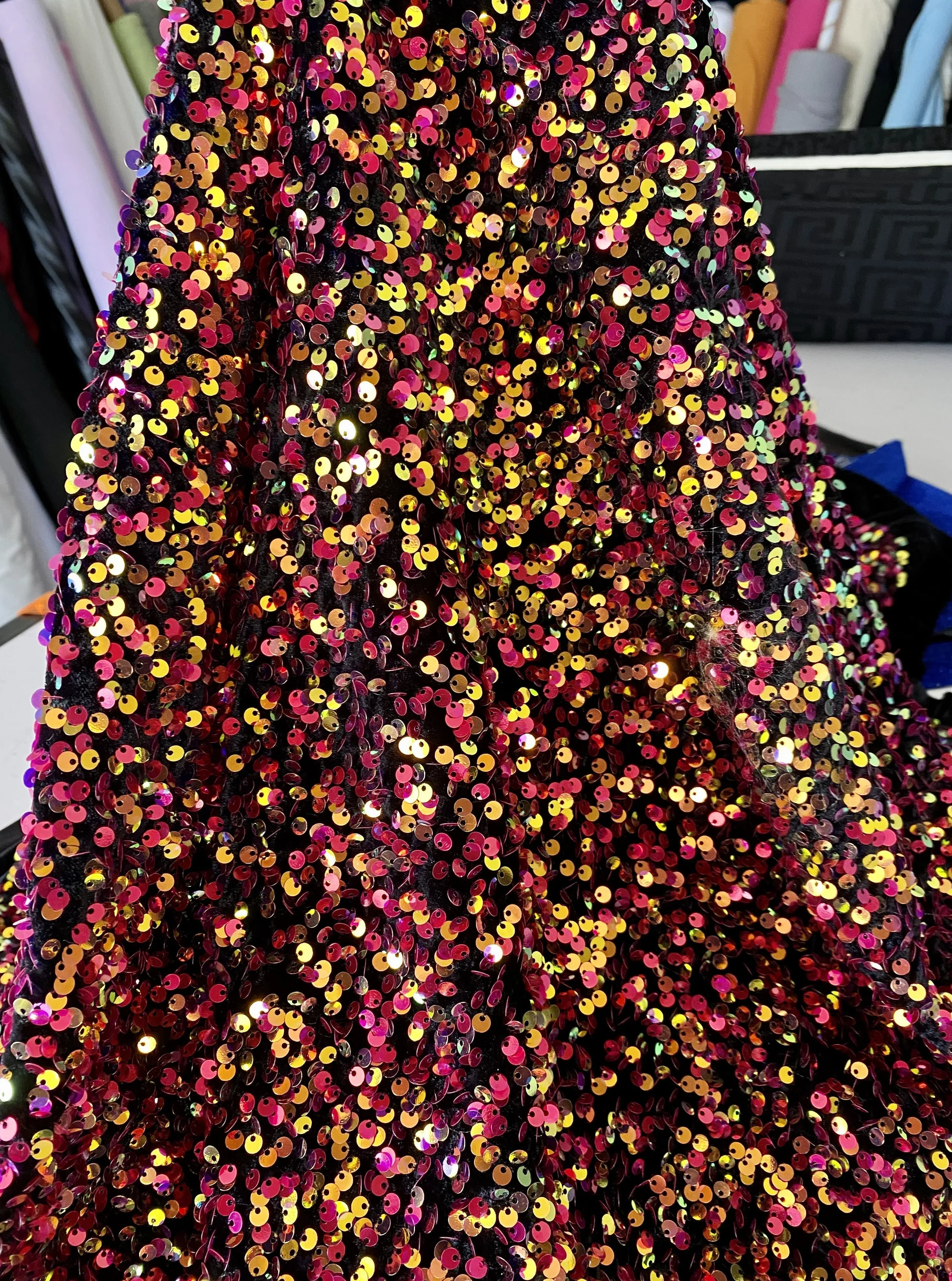 Multicolor Sequin on Velvet - Image 3