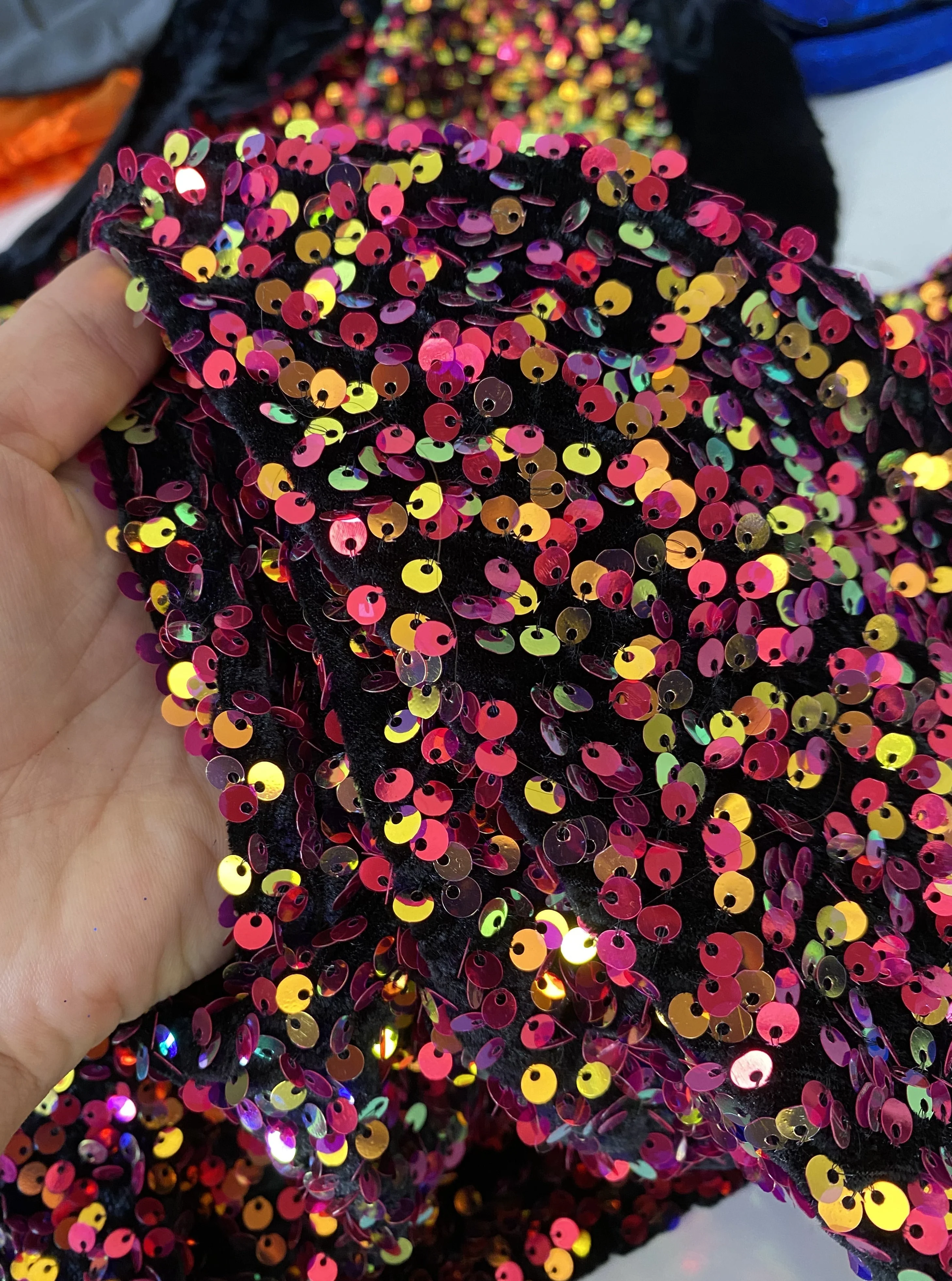 Multicolor Sequin on Velvet - Image 4