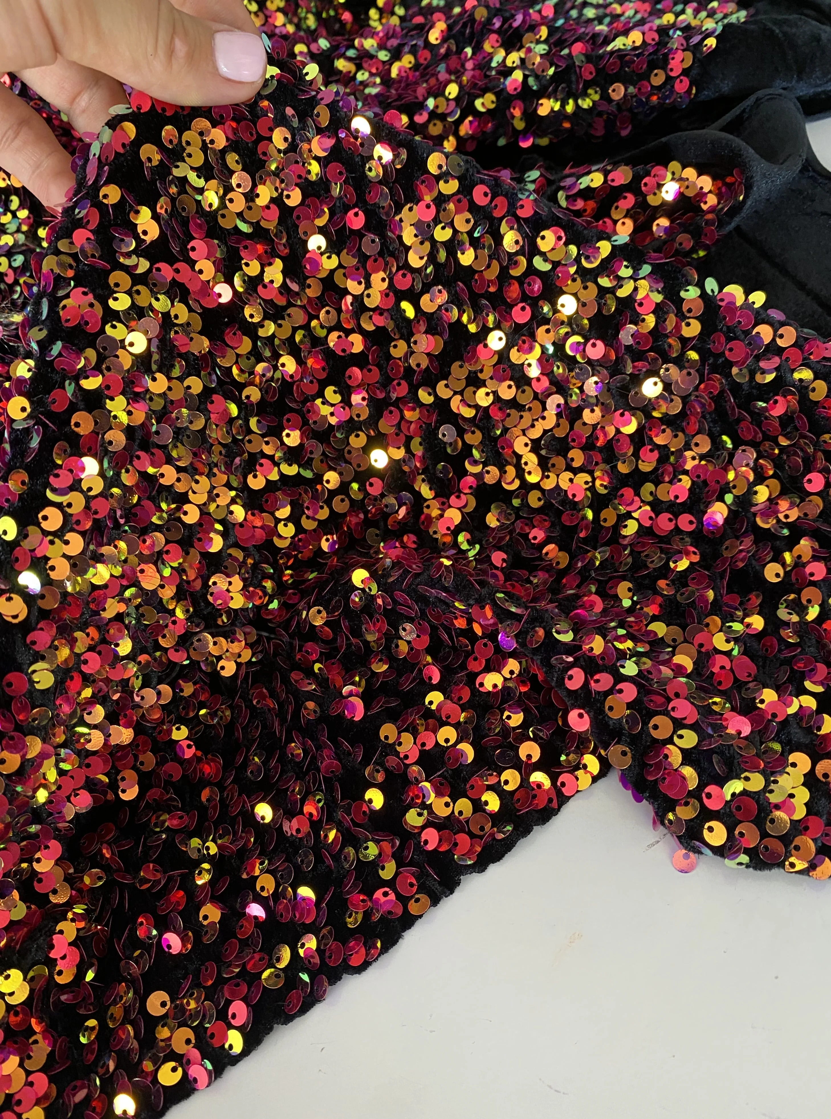 Multicolor Sequin on Velvet - Image 8