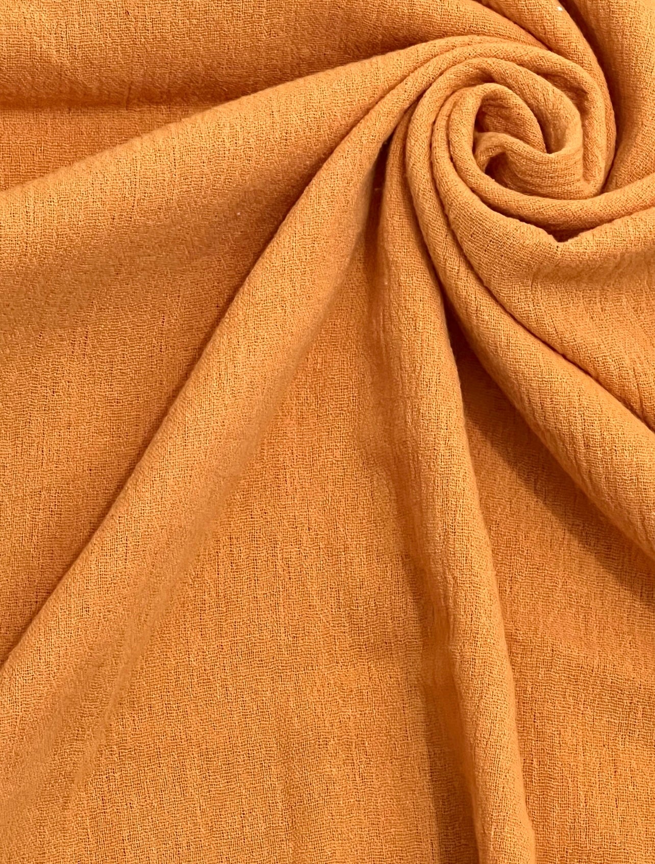 Mustard Crinkle Cotton Gauze - Image 4
